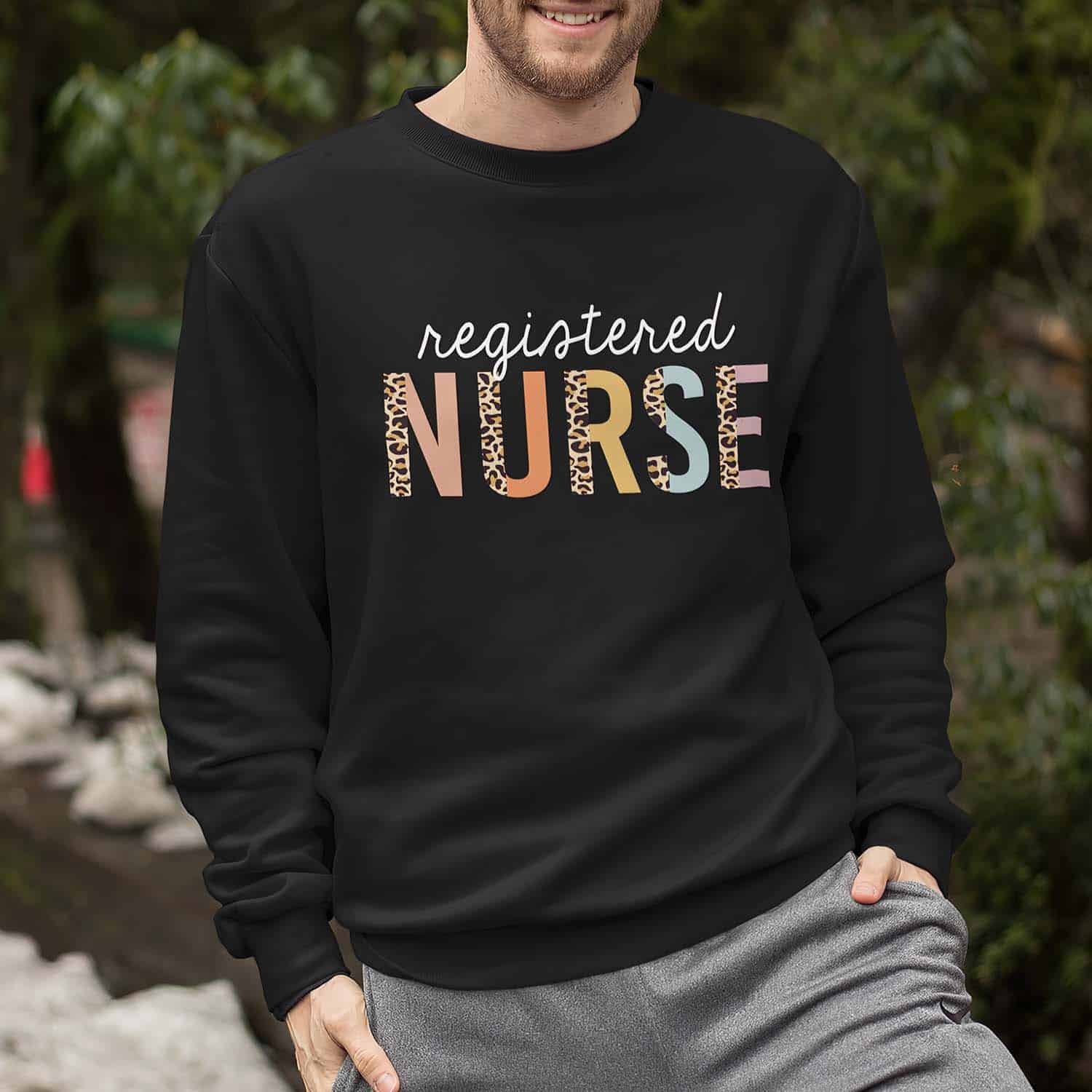 Registered Nurse Leopard Sweatshirt Registered Nurse Leopard Sweatshirt