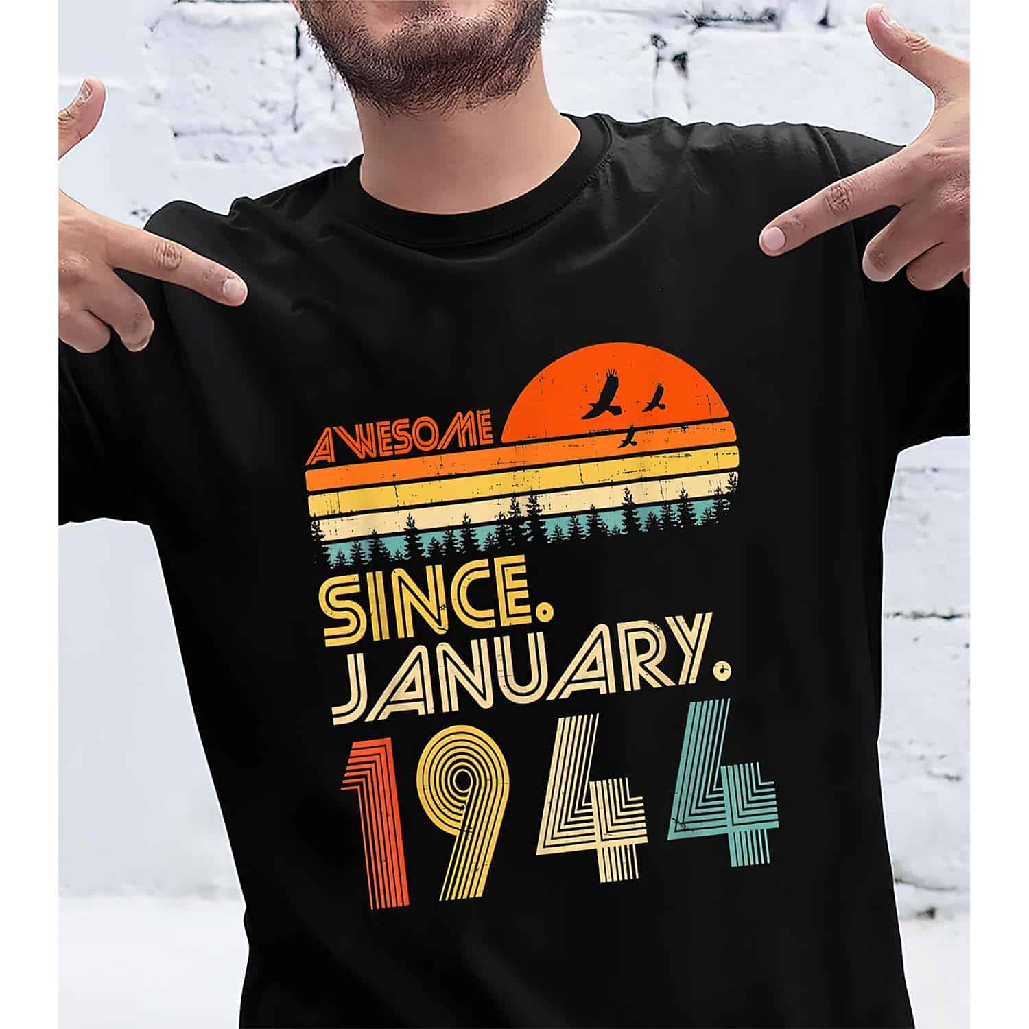 78Th Birthday Vintage Awesome Since January 1944 Shirt 78Th Birthday Vintage Awesome Since January 1944 Shirt