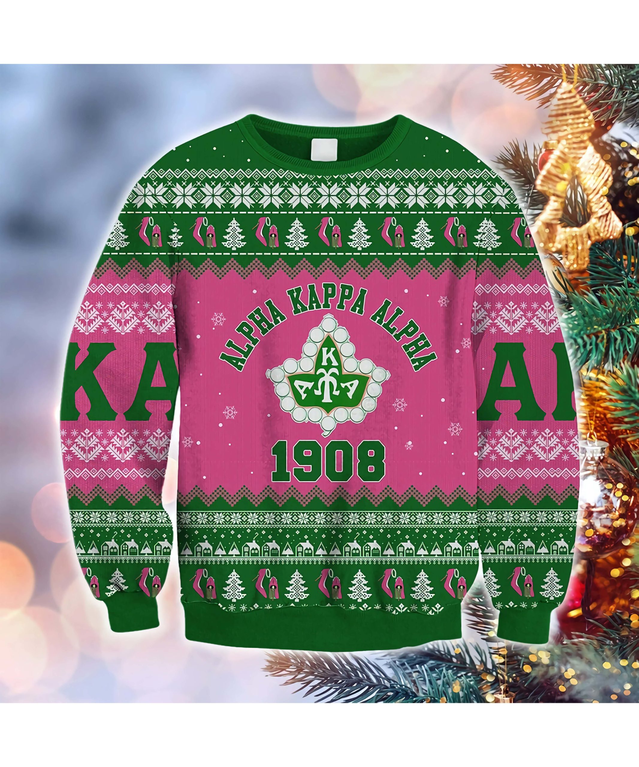 Aka 1908 Alpha Kappa Alpha Christmas Sweater Aka 1908 Alpha Kappa Alpha Christmas Sweater
