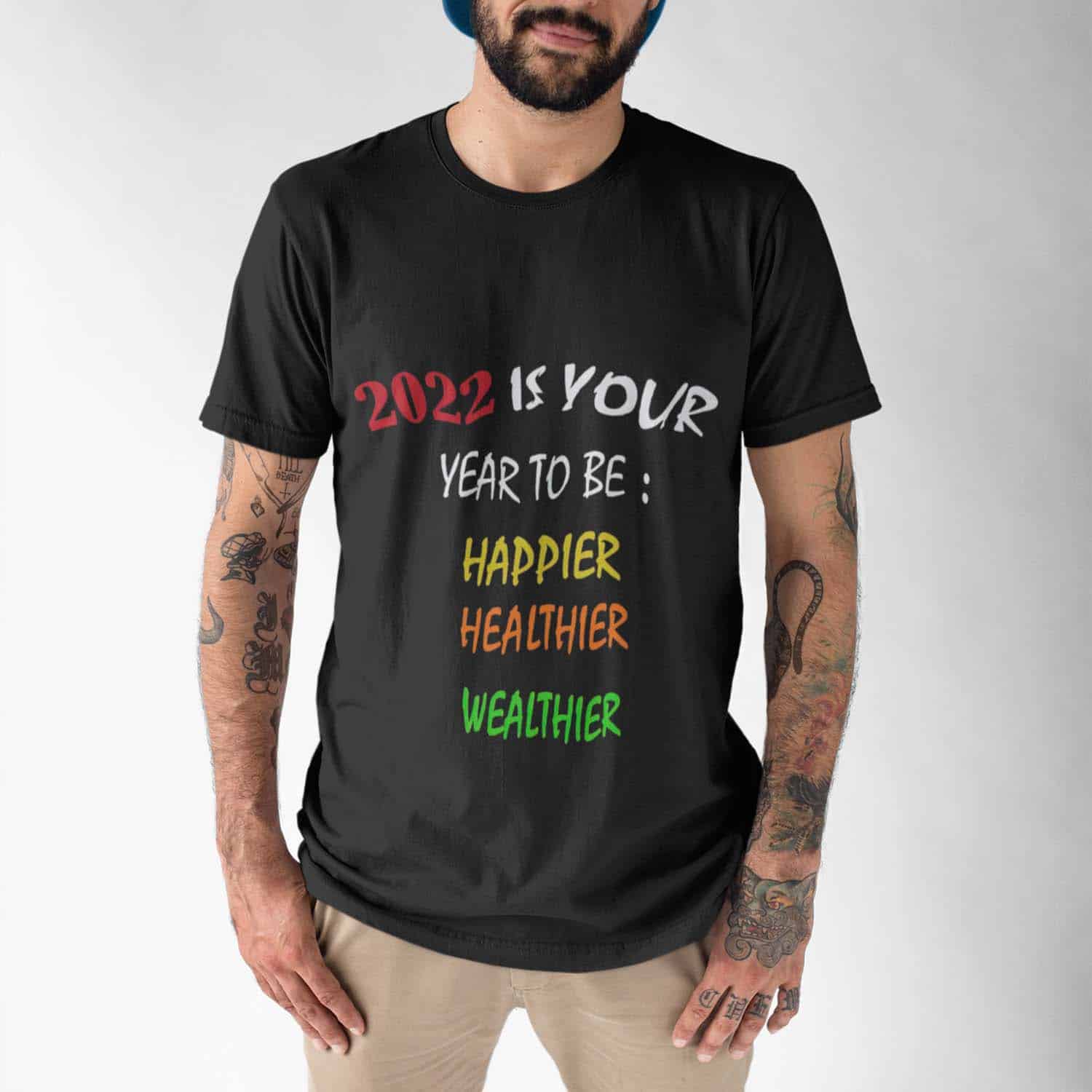 2022 Is Your Year To Be Happier Healthier Wealthier Shirt 2022 Is Your Year To Be Happier Healthier Wealthier Shirt