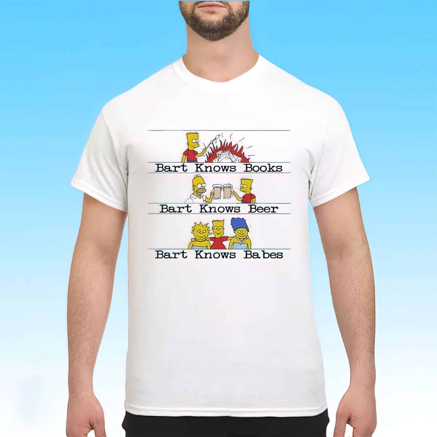 Bart Knows Books Bart Knows Beer Shirt Bart Knows Books Bart Knows Beer Shirt