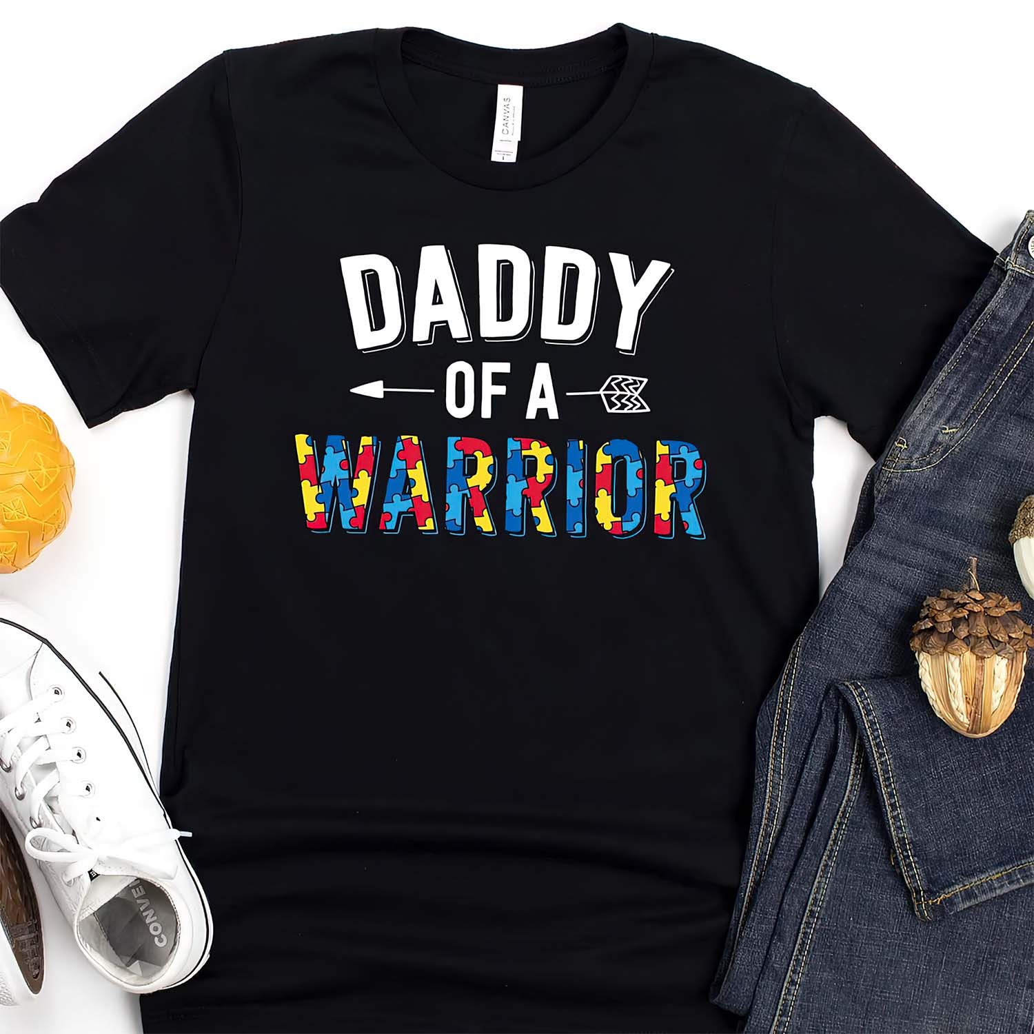 Autism Daddy Of A Warrior Shirt Autism Daddy Of A Warrior Shirt