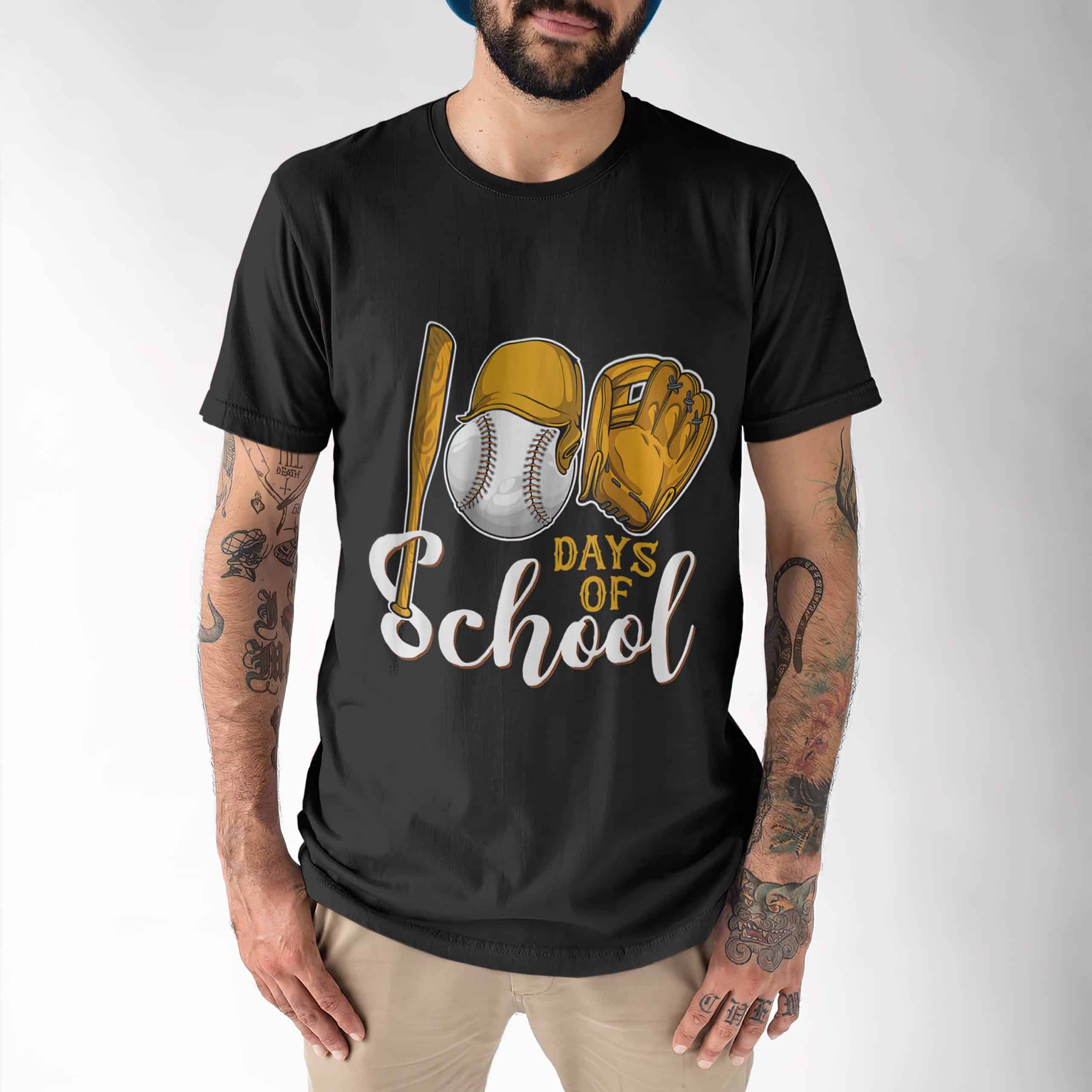 Baseball 100 Days Of School Shirt