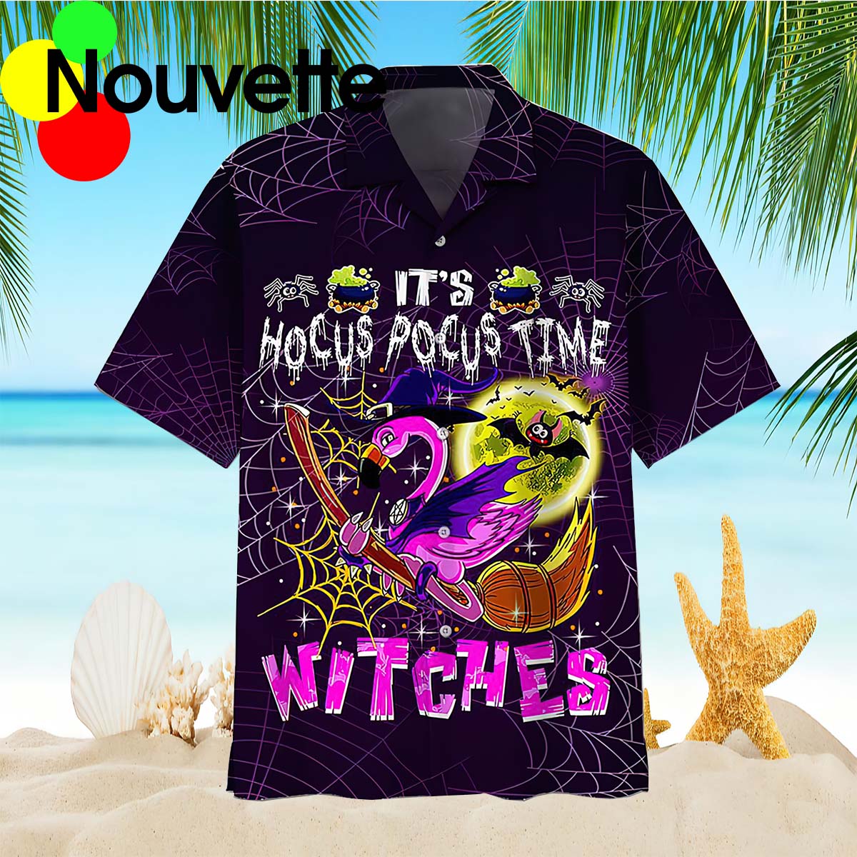 Flamingo It’S Hocus Pocus Time Witches Hawaiian Shirt Flamingo It’S Hocus Pocus Time Witches Hawaiian Shirt