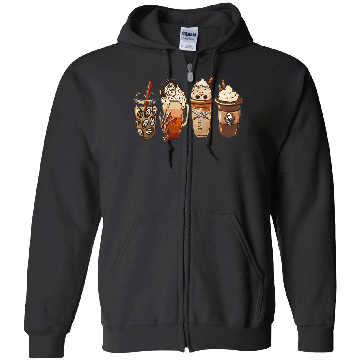 Horror Movie And Coffee Halloween Sweatshirt Horror Movie And Coffee Halloween Sweatshirt