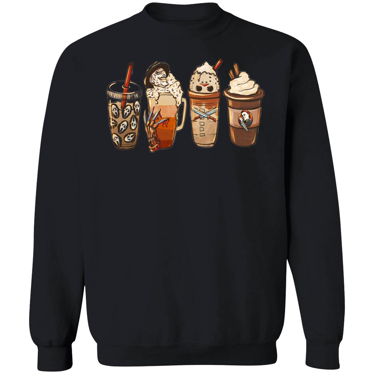 Horror Movie And Coffee Halloween Sweatshirt Horror Movie And Coffee Halloween Sweatshirt