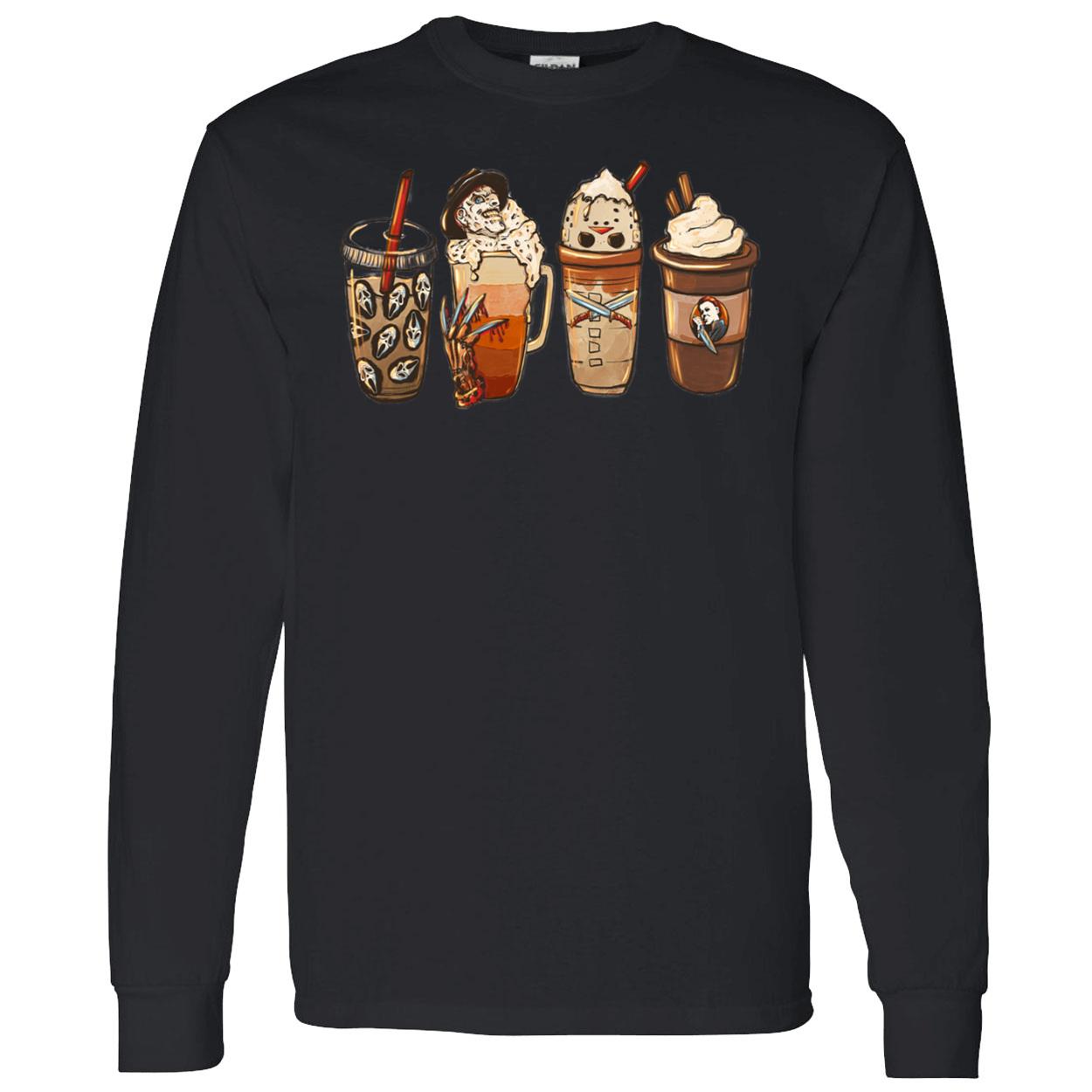 Horror Movie And Coffee Halloween Sweatshirt Horror Movie And Coffee Halloween Sweatshirt