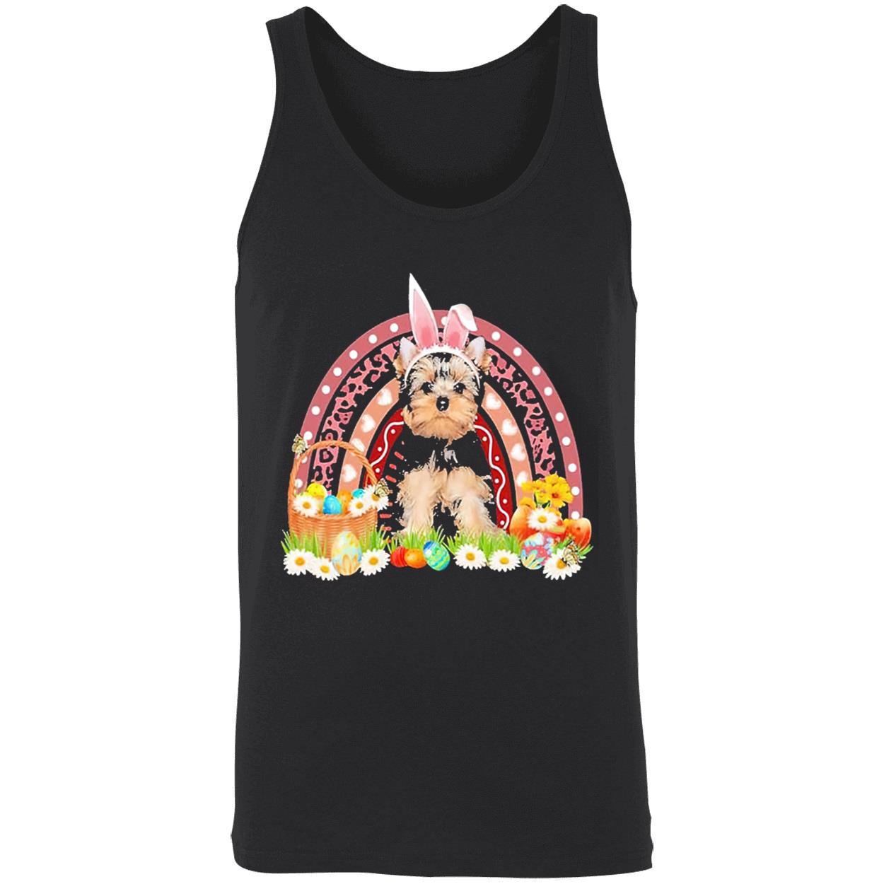 Easter Bunny Pink Dog Yorkshire Terrier Rainbow Shirt Easter Bunny Pink Dog Yorkshire Terrier Rainbow Shirt