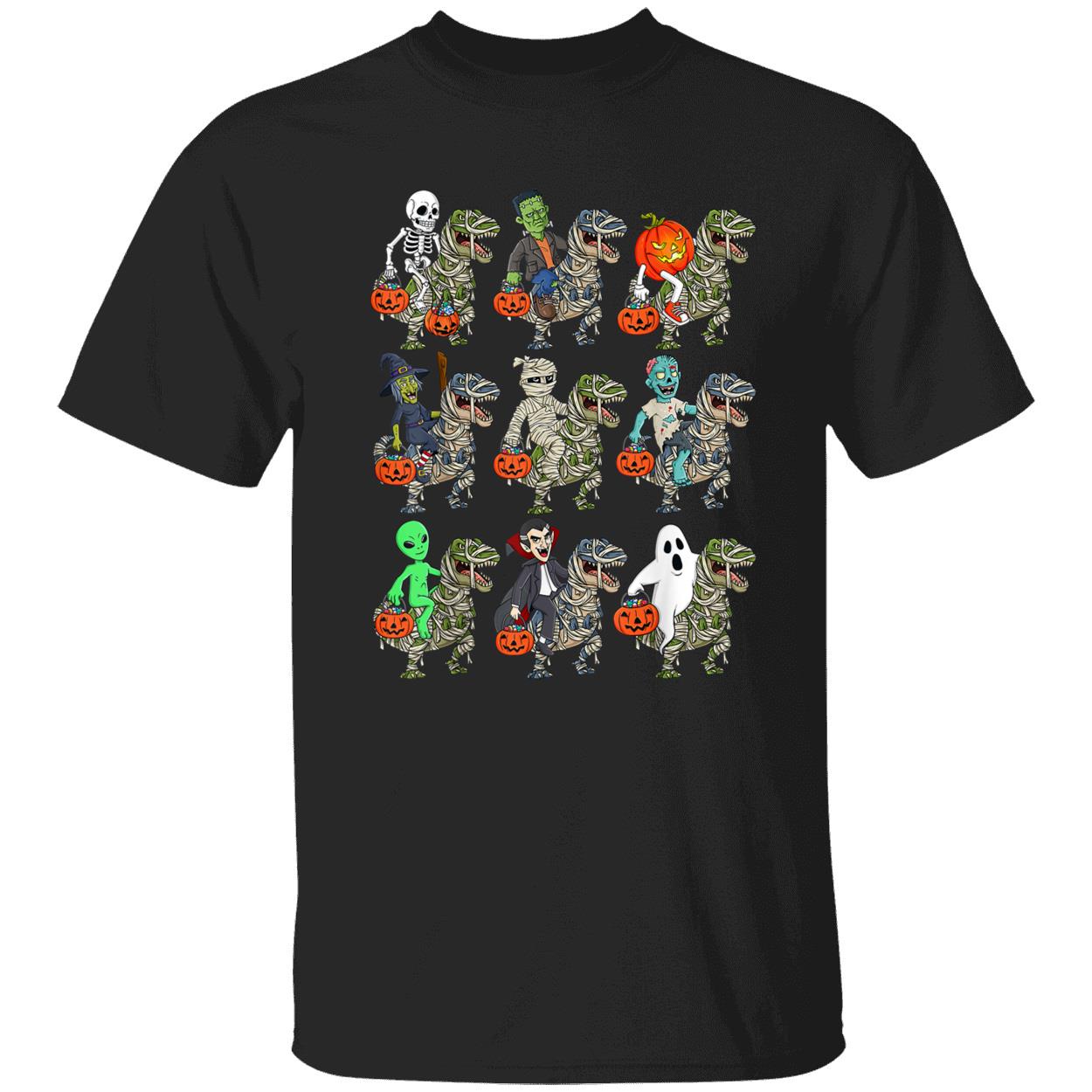 Skeleton Zombie Pumpkin Riding T-Rex Halloween Shirt Skeleton Zombie Pumpkin Riding T-Rex Halloween Shirt