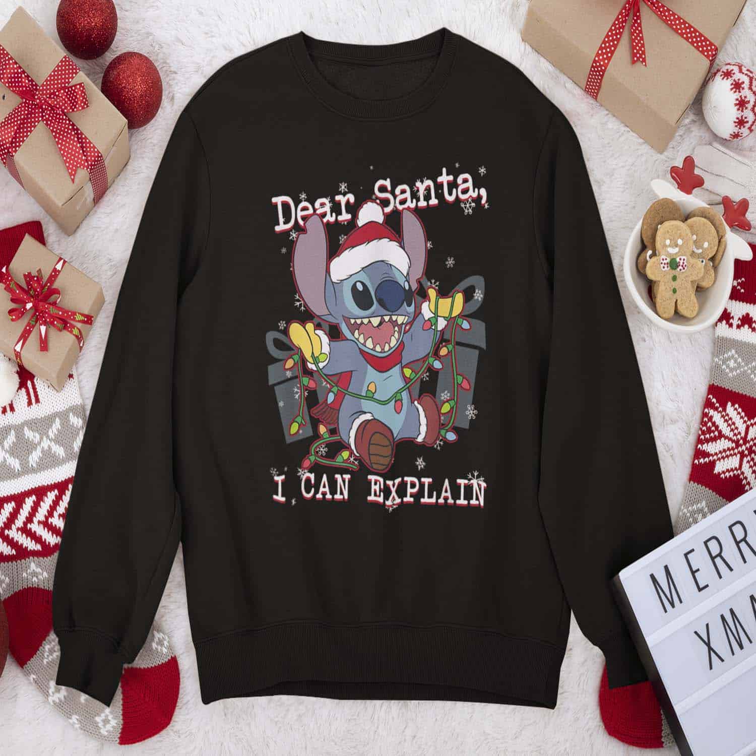 Stitch Dear Santa I Can Explain Christmas Sweatshirt Stitch Dear Santa I Can Explain Christmas Sweatshirt