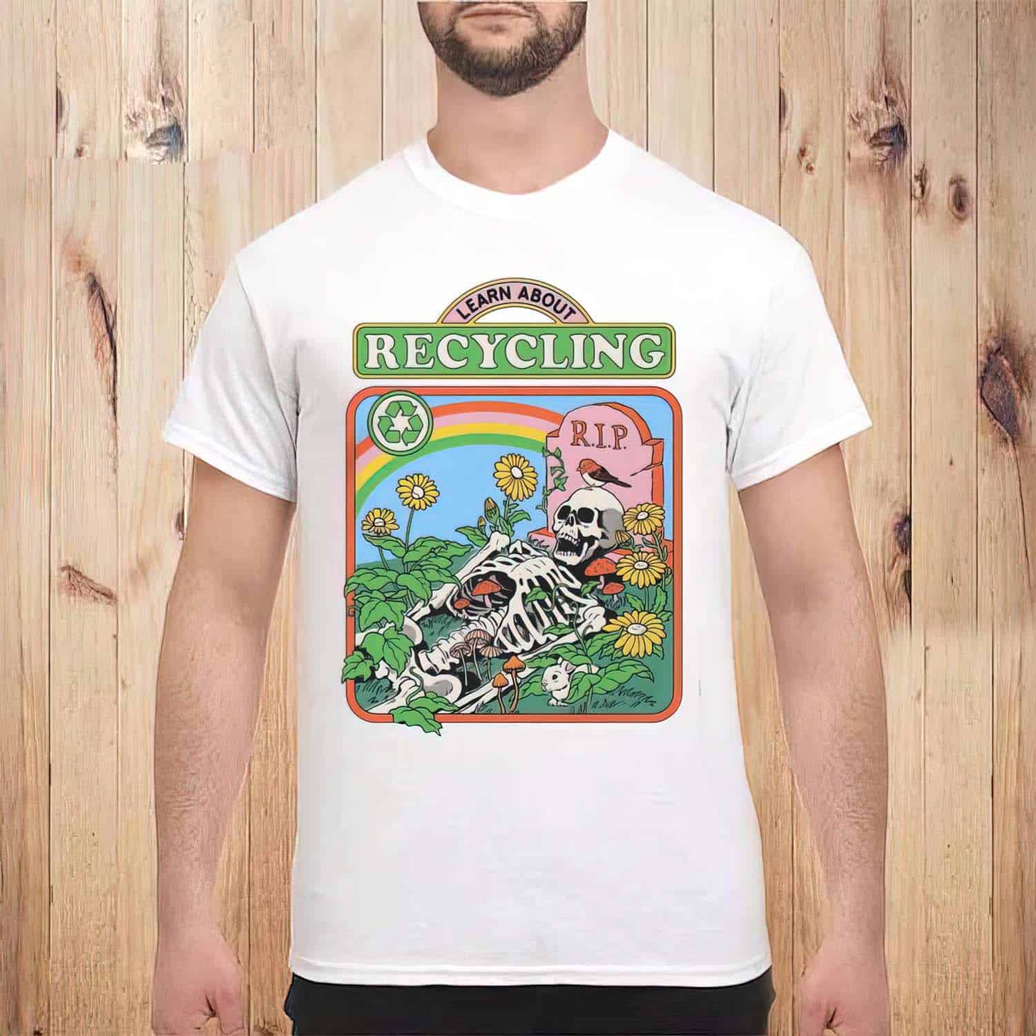 Skeleton Learn About Recycling Shirt Skeleton Learn About Recycling Shirt