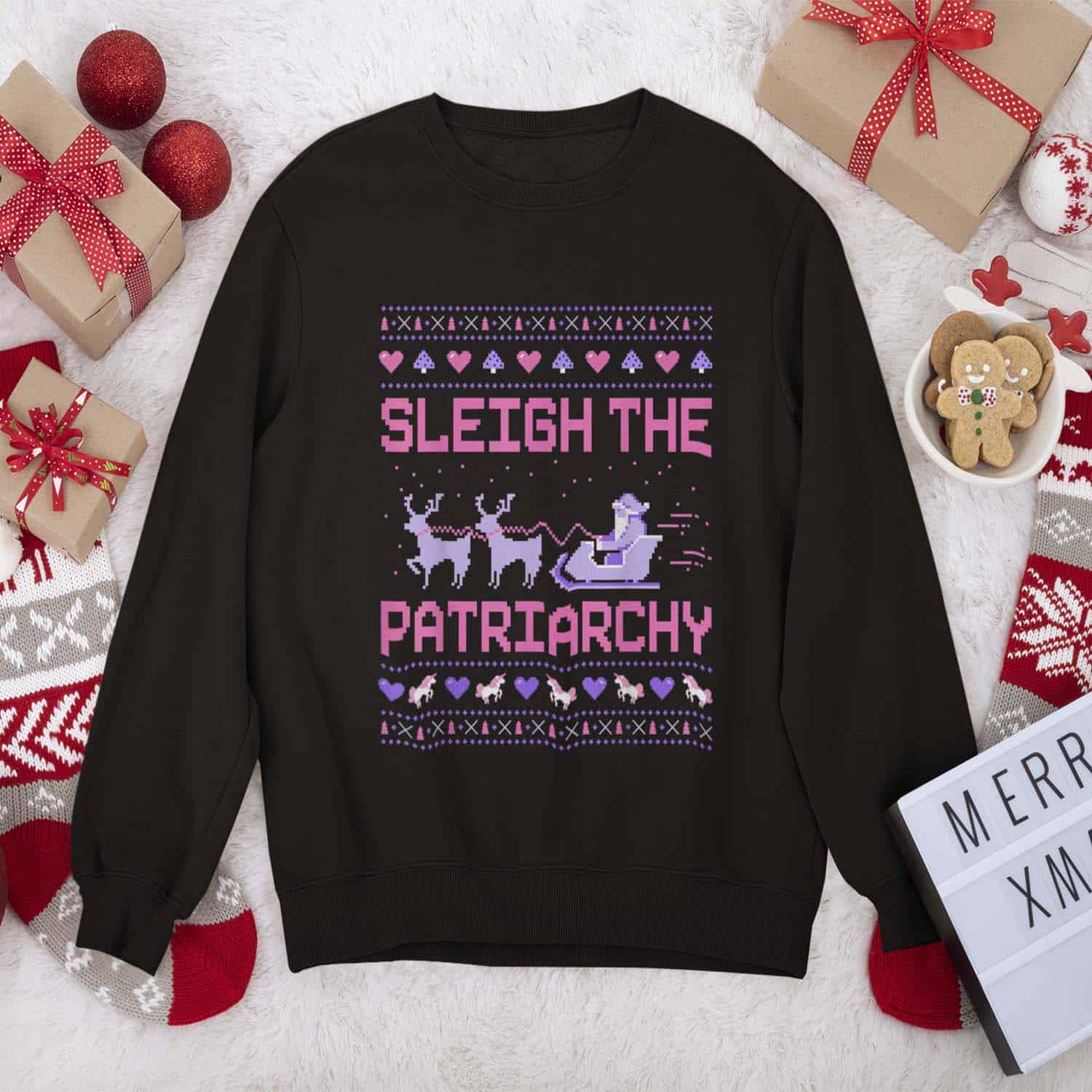 Sleigh The Patriarchy Christmas Sweatshirt Sleigh The Patriarchy Christmas Sweatshirt