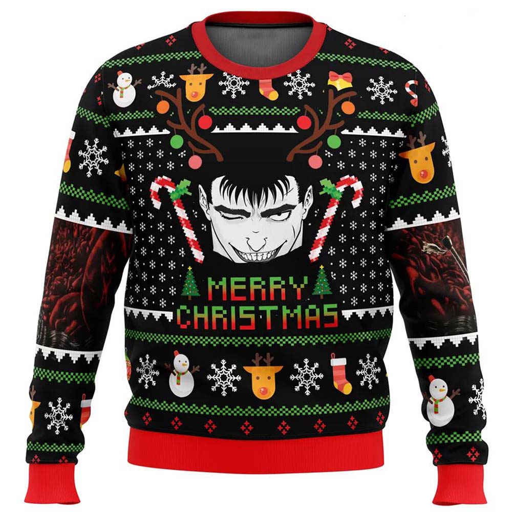 Guts Santa Claus Berserk Ugly Christmas Sweater Guts Santa Claus Berserk Ugly Christmas Sweater