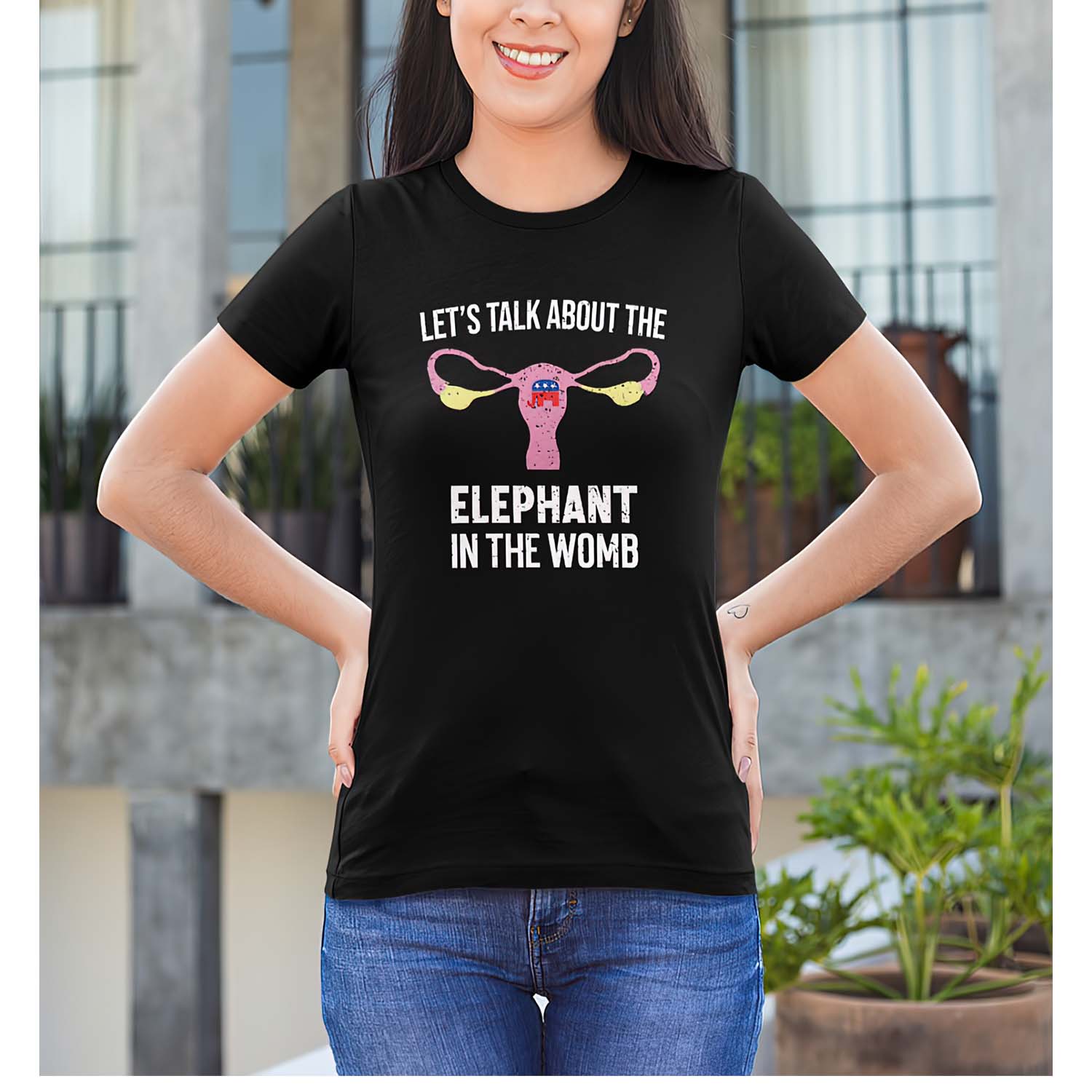 Let’S Talk About The Elephant In The Womb Women Shirt