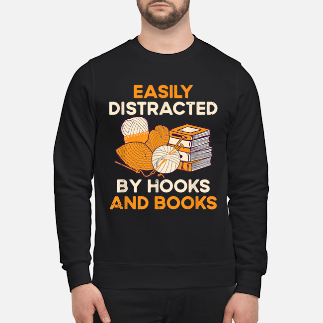 Easily Distracted By Hooks And Books Shirt Easily Distracted By Hooks And Books Shirt