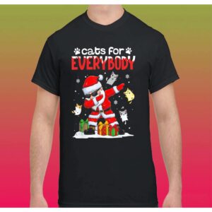 Cats For Everybody Dabbing Santa Christmas Shirt
