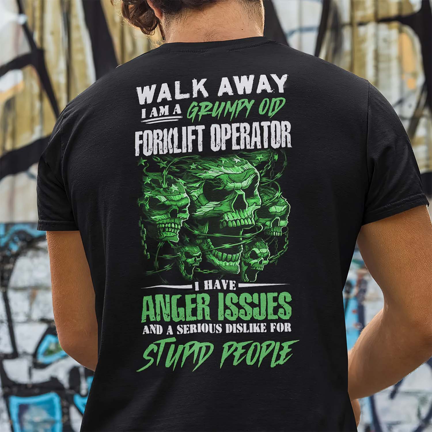 Walk Away I Am A Grumpy Old Forklift Operator Shirt Walk Away I Am A Grumpy Old Forklift Operator Shirt