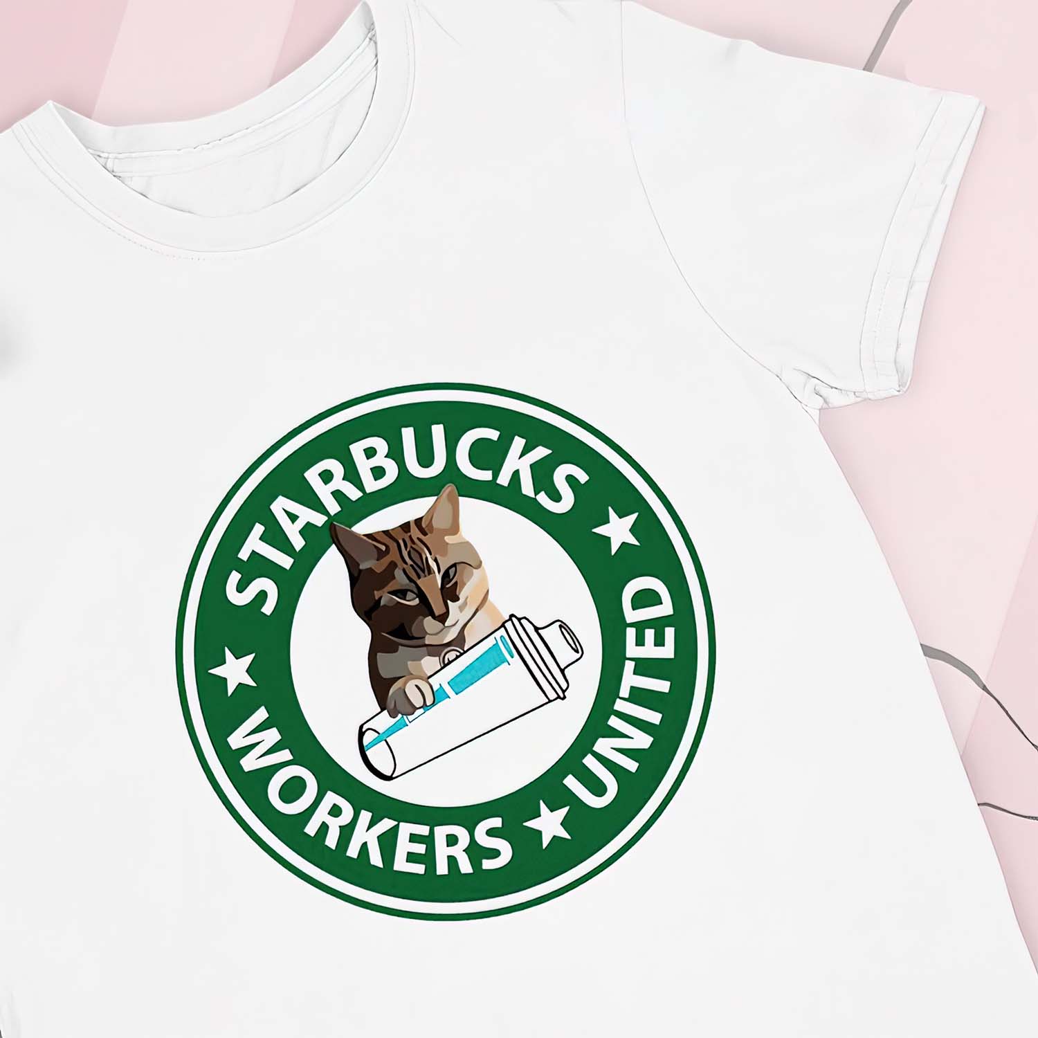Cat Starbucks Workers United Shirt Cat Starbucks Workers United Shirt