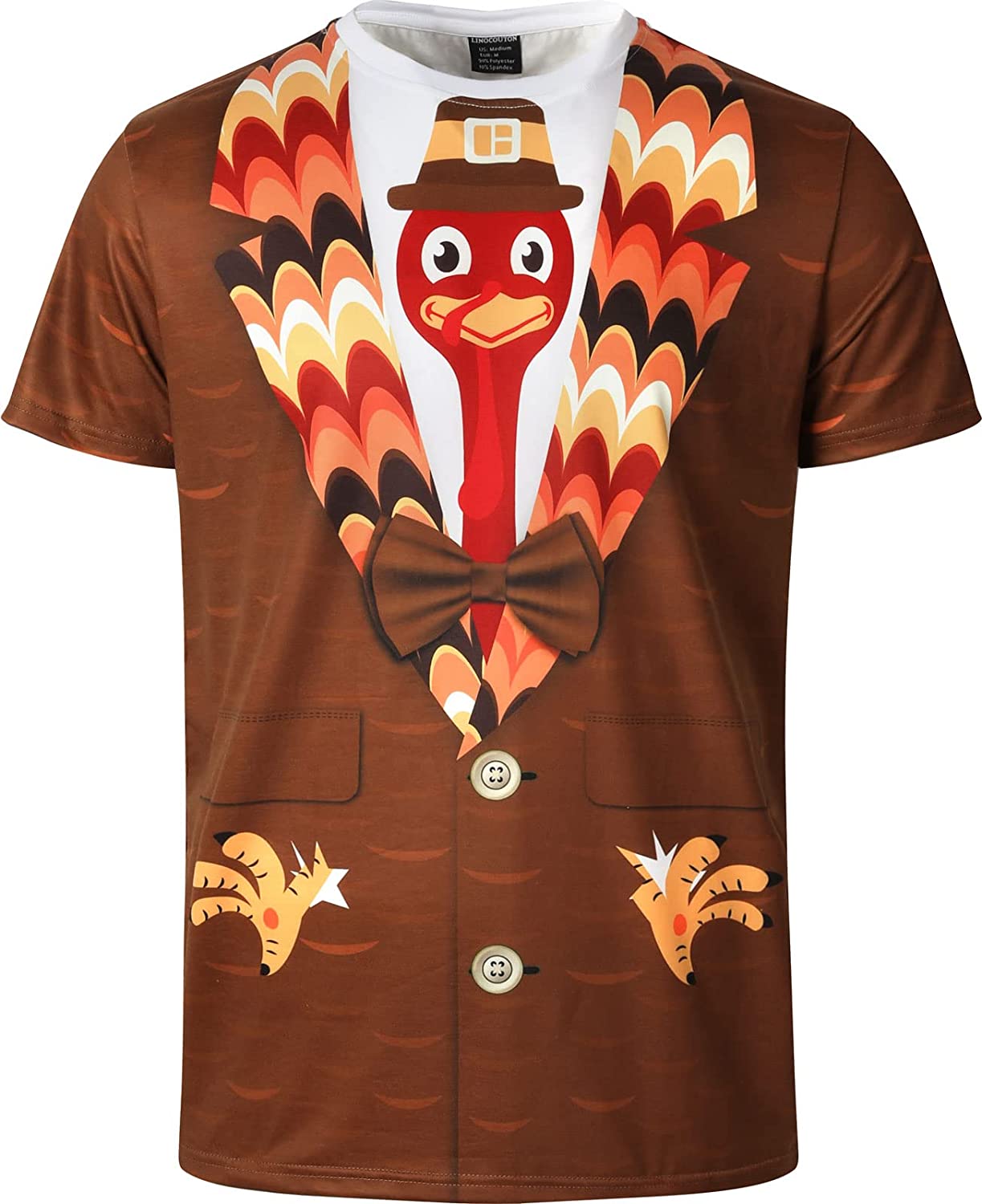 Thanksgiving Turkey Graphic Tuxedo Costume T-Shirt Thanksgiving Turkey Graphic Tuxedo Costume T-Shirt