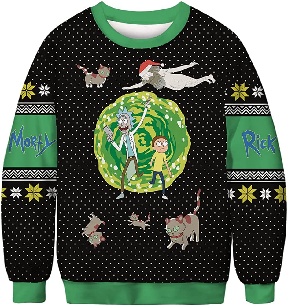 R*Ck And Morty Ugly Christmas Sweater R*Ck And Morty Ugly Christmas Sweater