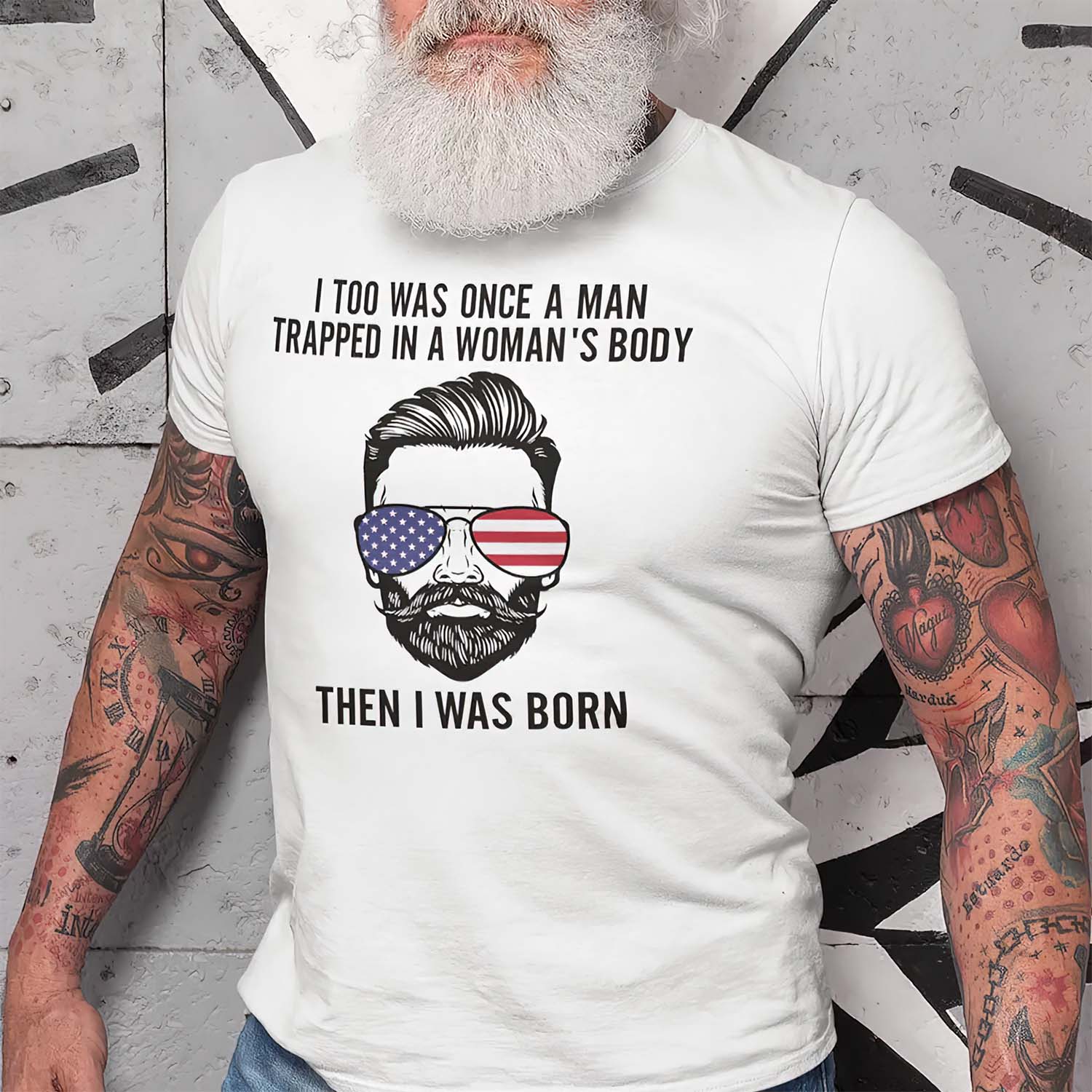 I Too Was Once A Man Trapped In A Woman’S Body Then I Was Born Shirt I Too Was Once A Man Trapped In A Woman’S Body Then I Was Born Shirt