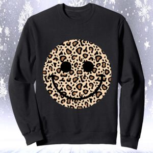 Leopard Happy Face Sweatshirt