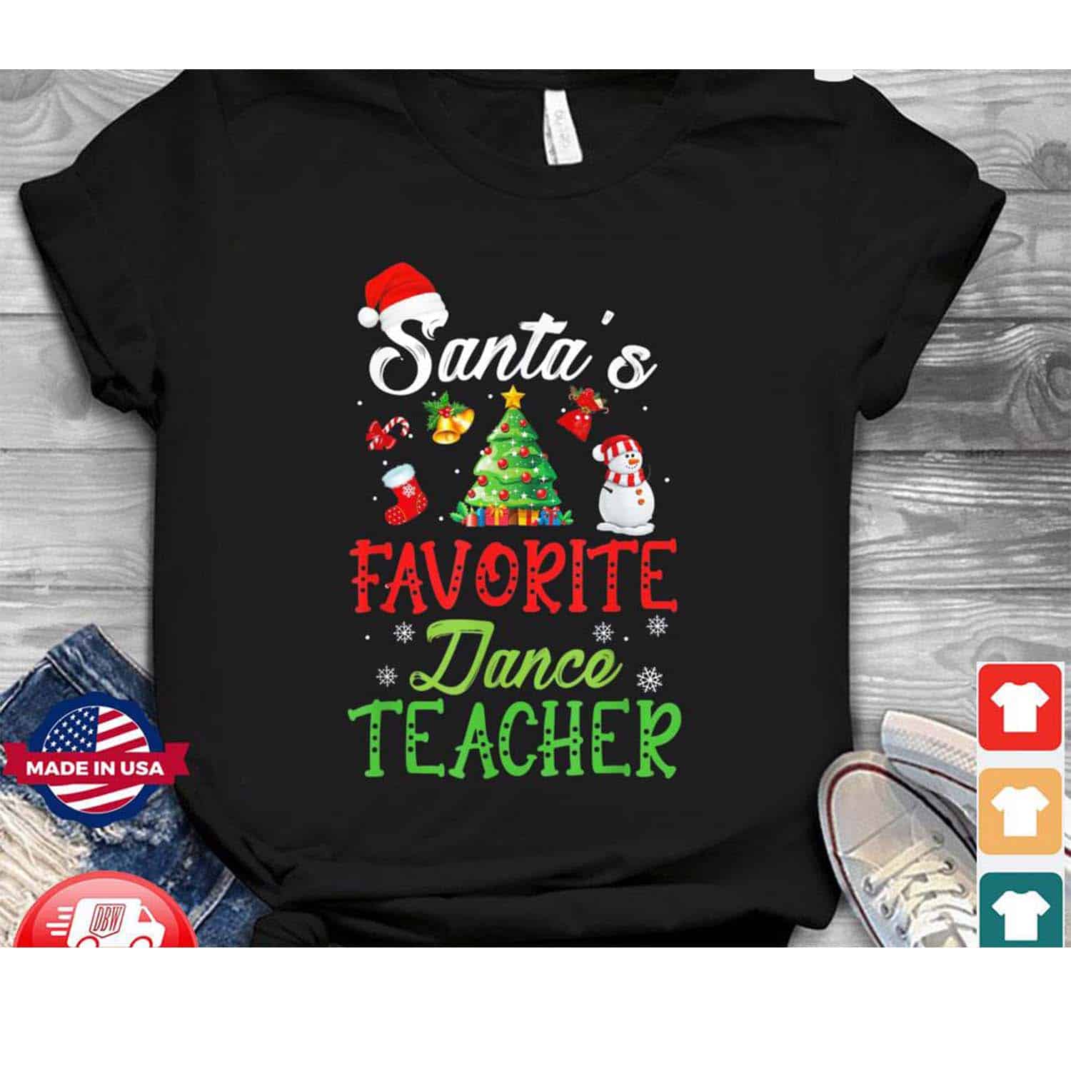 Santa’S Favorite Dance Teacher Shirt Santa’S Favorite Dance Teacher Shirt