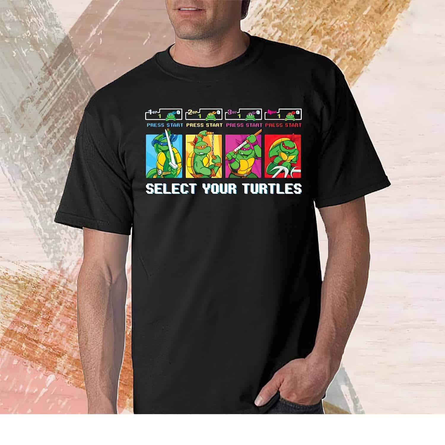 Press Start Select Your Turtles Shirt Press Start Select Your Turtles Shirt