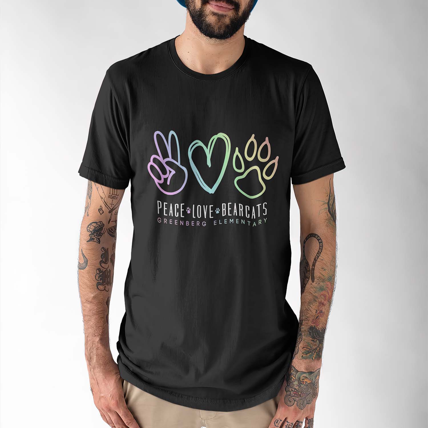 Peace Love Bearcats Greenberg Elementary Shirt