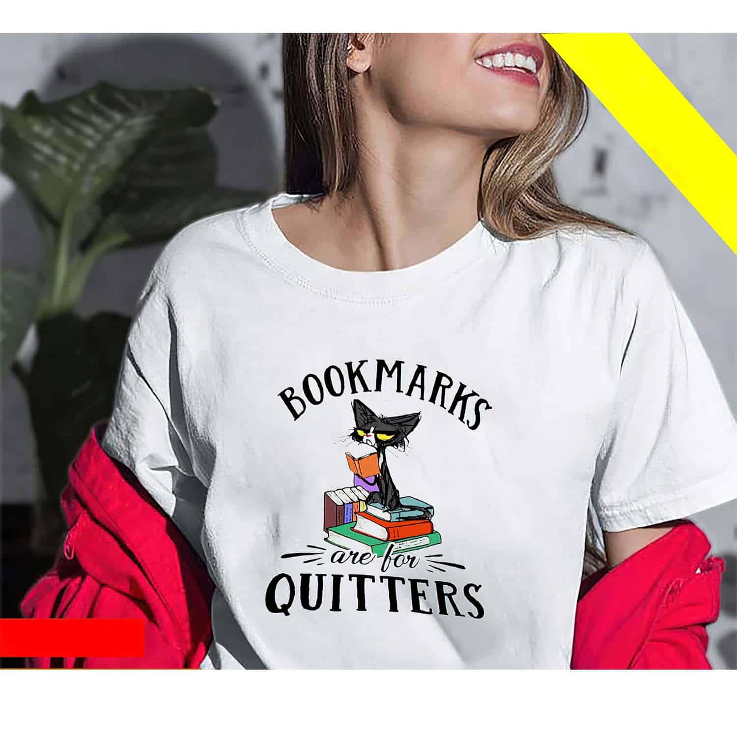 Cat Bookmarks Are For Quitters Women Shirt