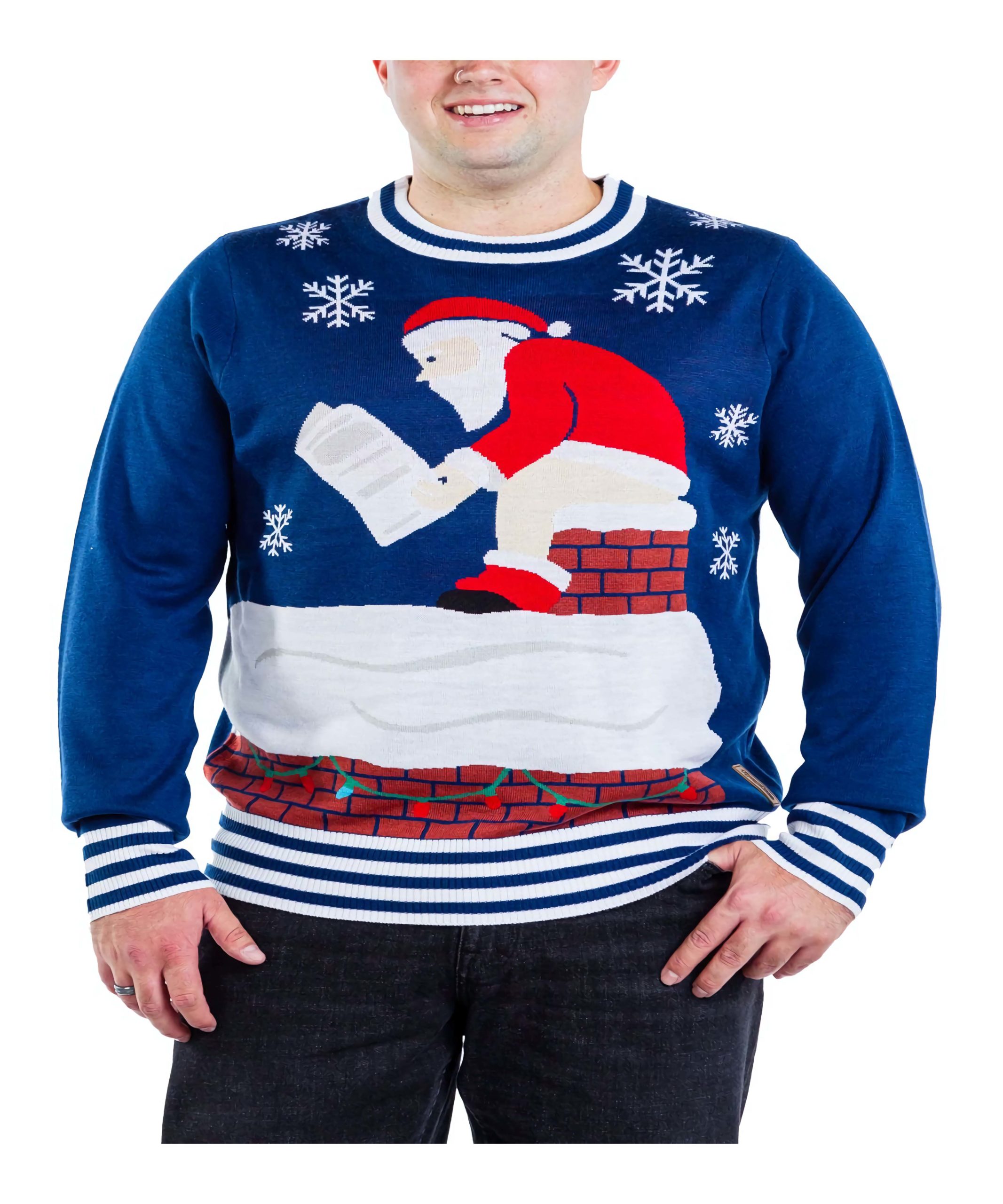 Santa Sitting On Chimney Christmas Sweater Santa Sitting On Chimney Christmas Sweater