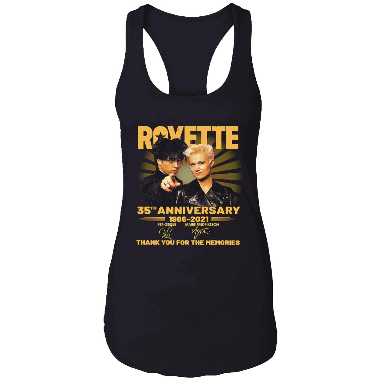 Roxette 35Th Anniversary 1986-2021 Thank You For The Memories Signature Shirt Roxette 35Th Anniversary 1986-2021 Thank You For The Memories Signature Shirt