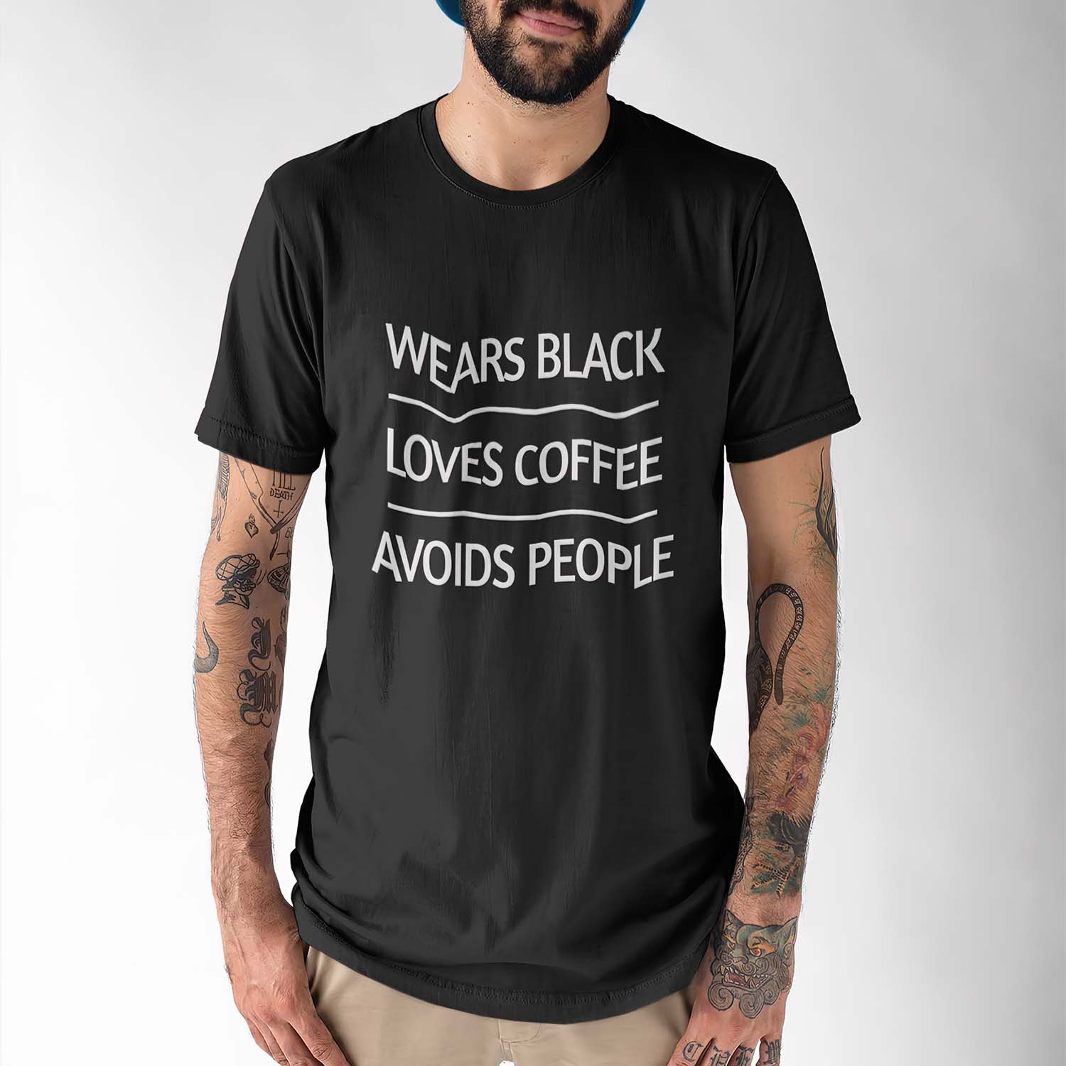 Wears Black Loves Coffee Avoids People Shirt Wears Black Loves Coffee Avoids People Shirt