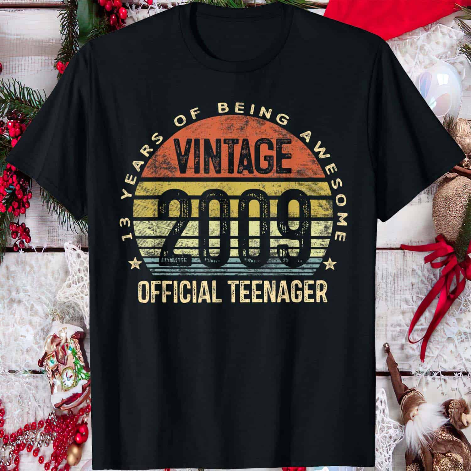 Vintage 2009 Official Teenager 13 Years Of Being Awesome Shirt Vintage 2009 Official Teenager 13 Years Of Being Awesome Shirt