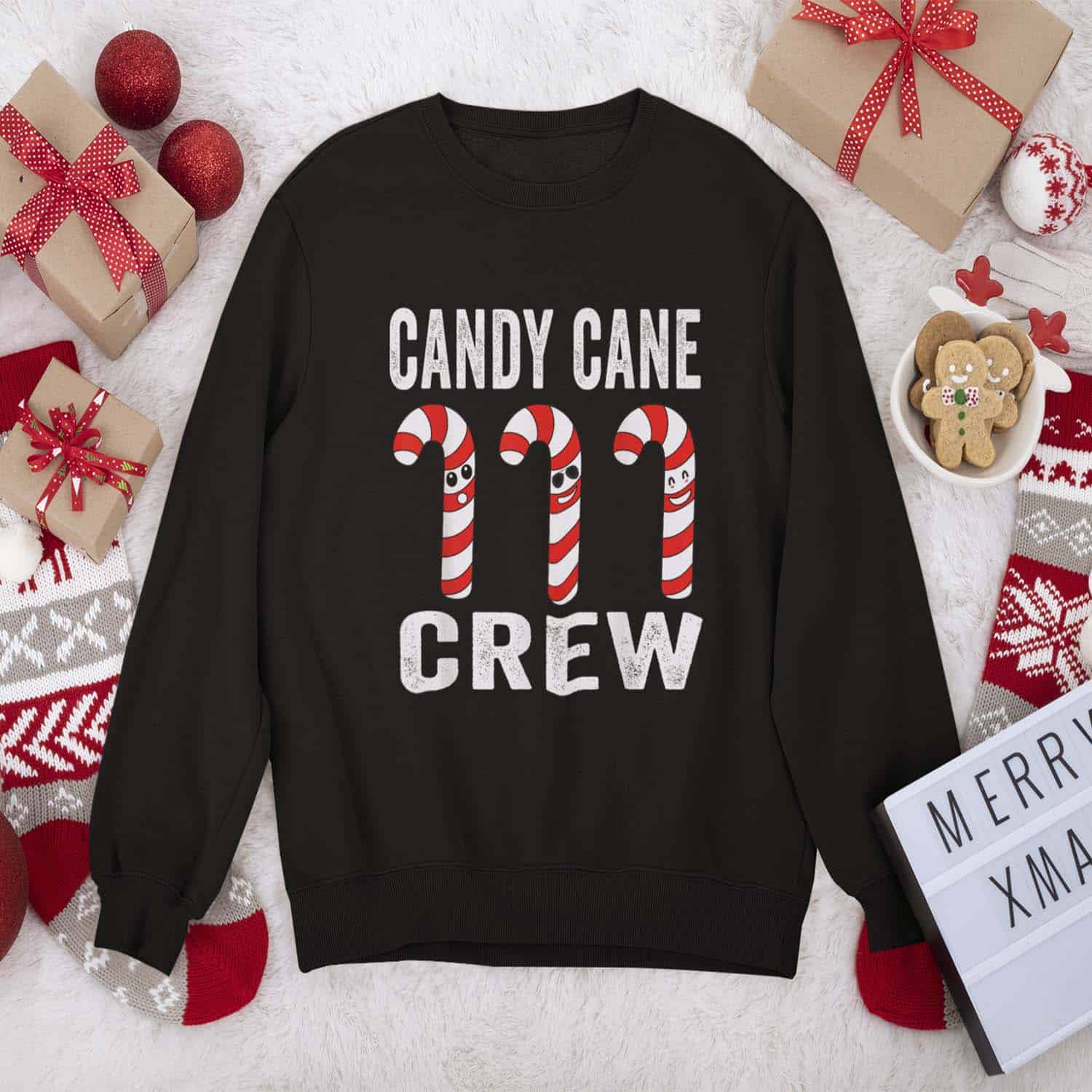 Candy Cane Crew Christmas Sweatshirt Candy Cane Crew Christmas Sweatshirt