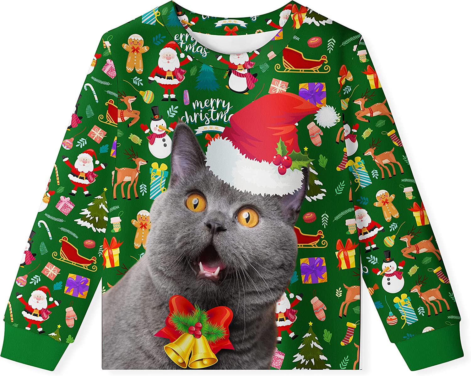 Cat Santa Merry Christmas Sweater Cat Santa Merry Christmas Sweater