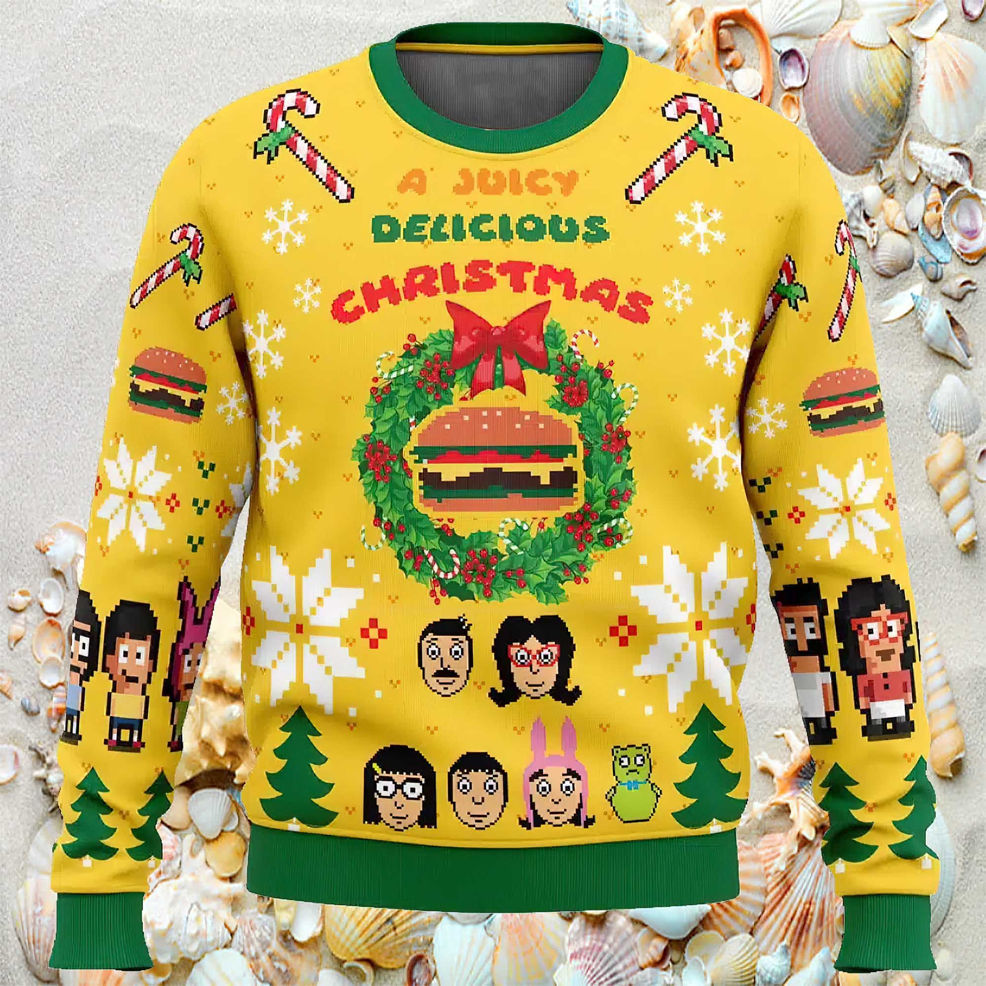 A Juicy Delicious Christmas Bobs Burgers Ugly Sweater
