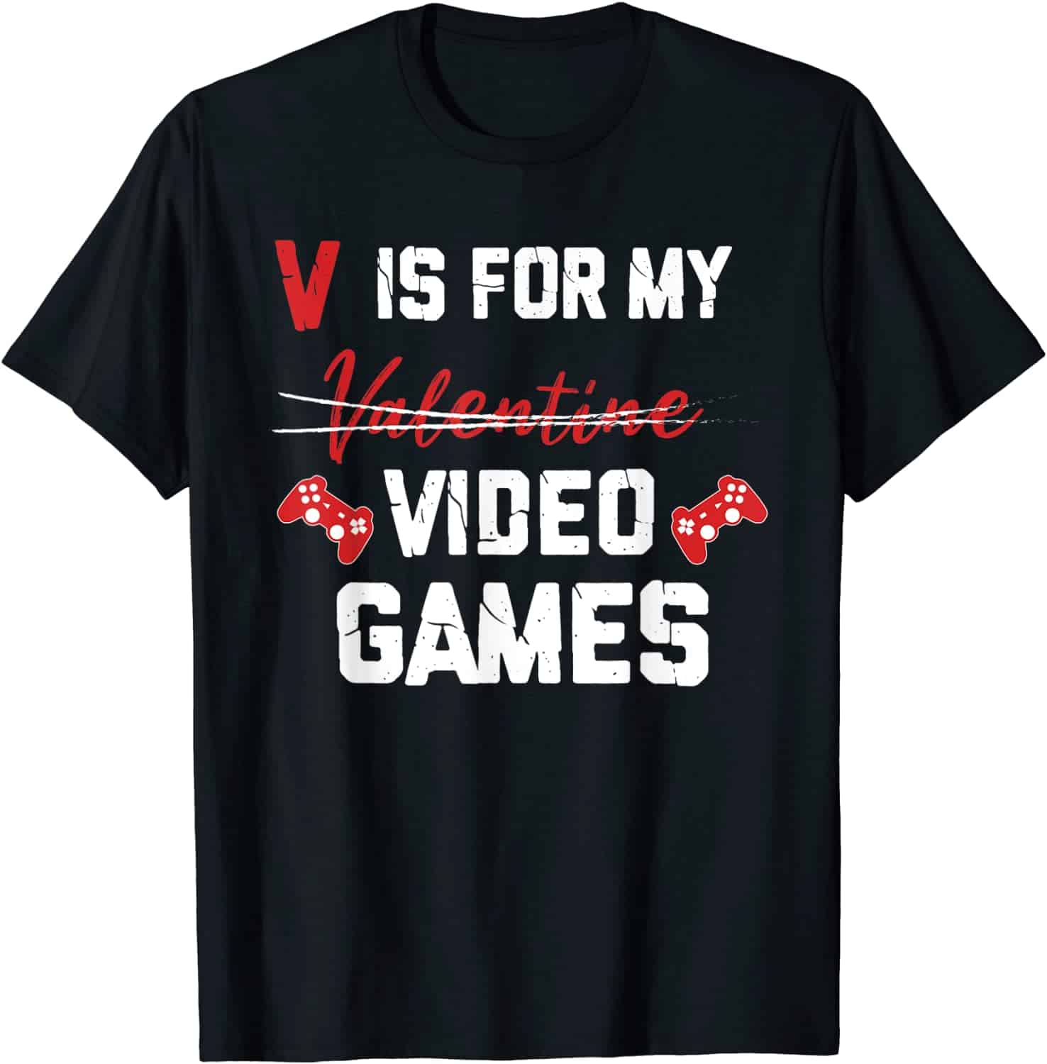 V Is For Video Games Valentine’S Day Gamer Shirt
