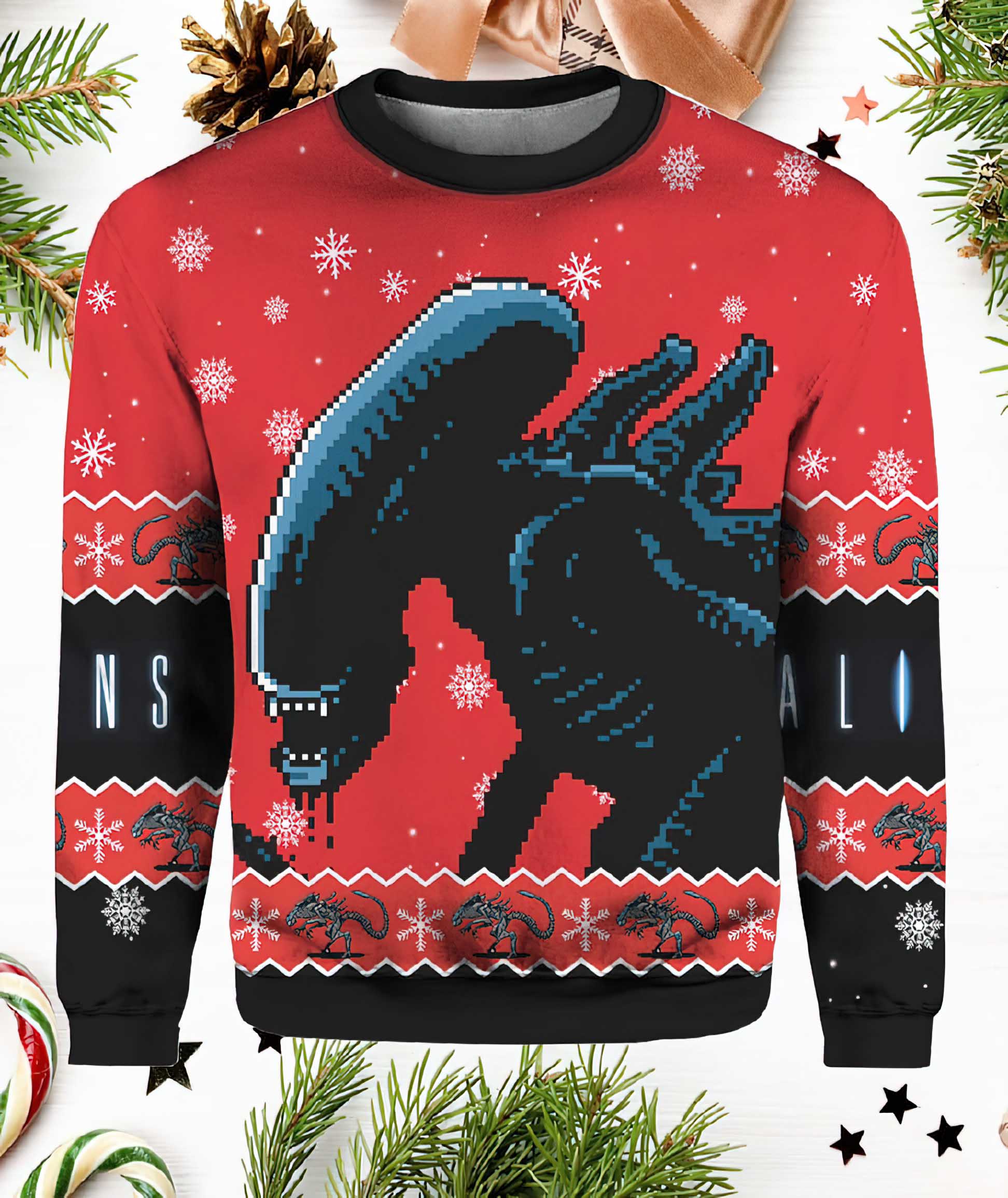 Alien Xenomorph Christmas Sweater Alien Xenomorph Christmas Sweater