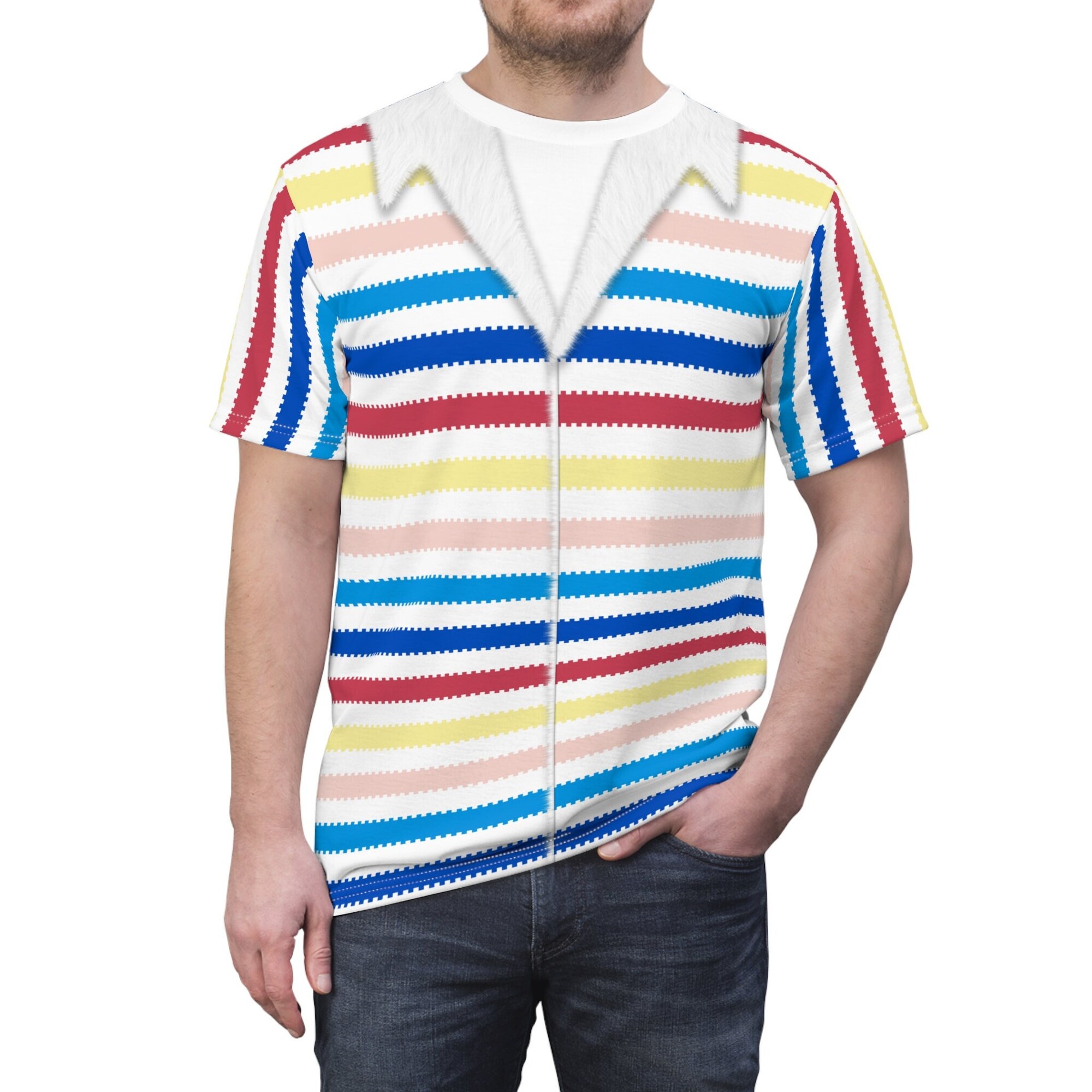 Allan Colorful Striped Costume Shirt Allan Colorful Striped Costume Shirt