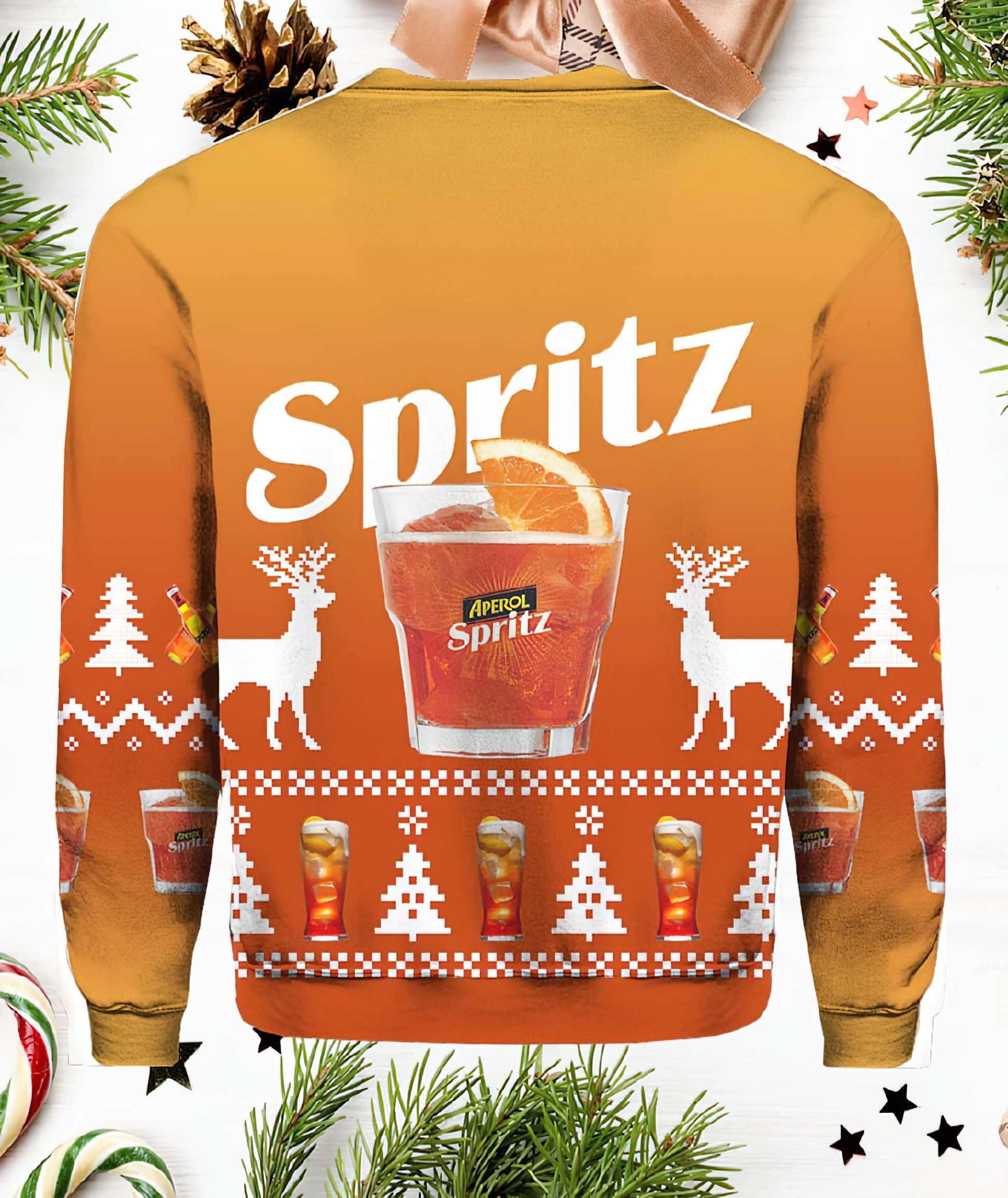 Aperol Spritz Ugly Christmas Sweater Aperol Spritz Ugly Christmas Sweater