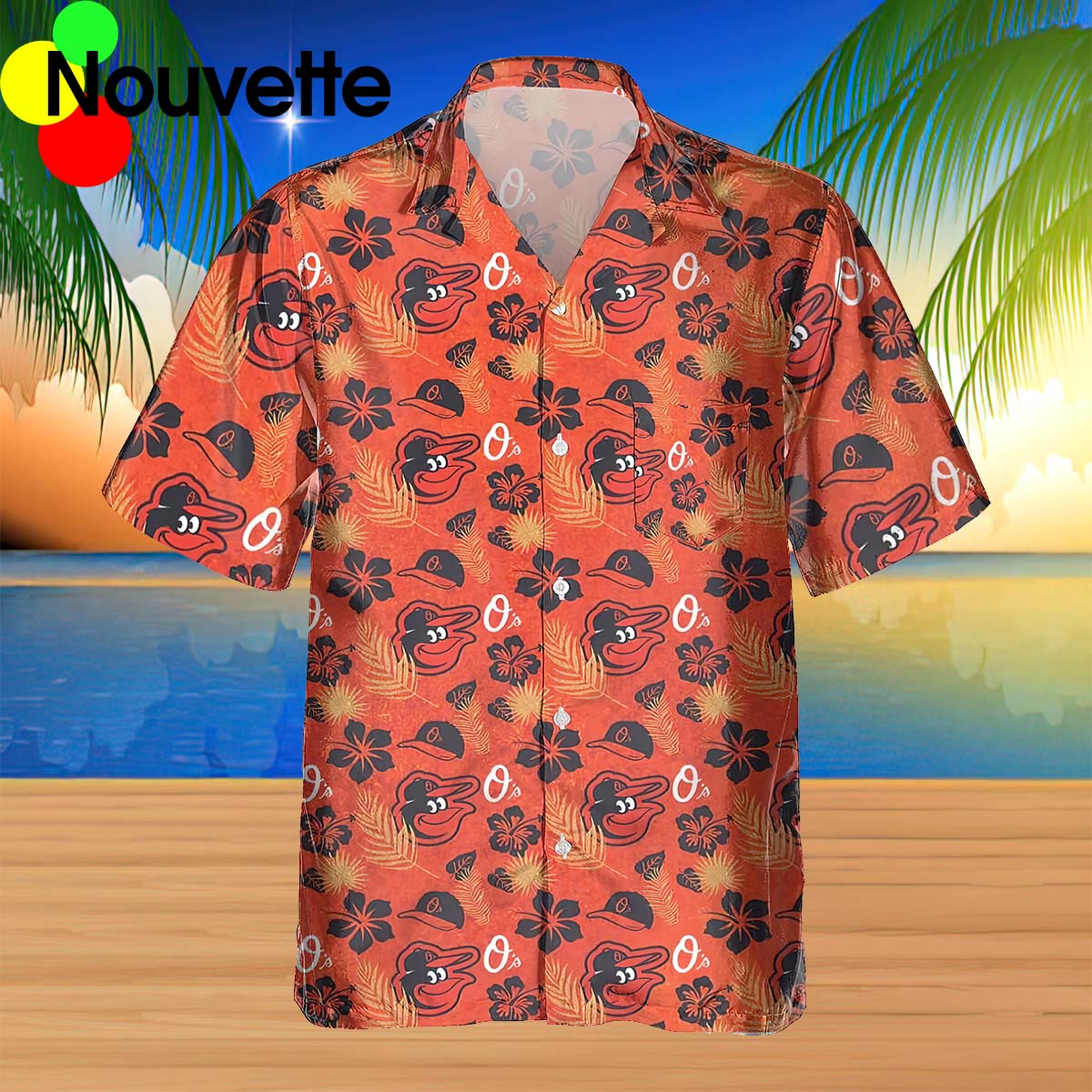 Baltimore Orioles Birdland And Flower Hawaiian Shirt Baltimore Orioles Birdland And Flower Hawaiian Shirt