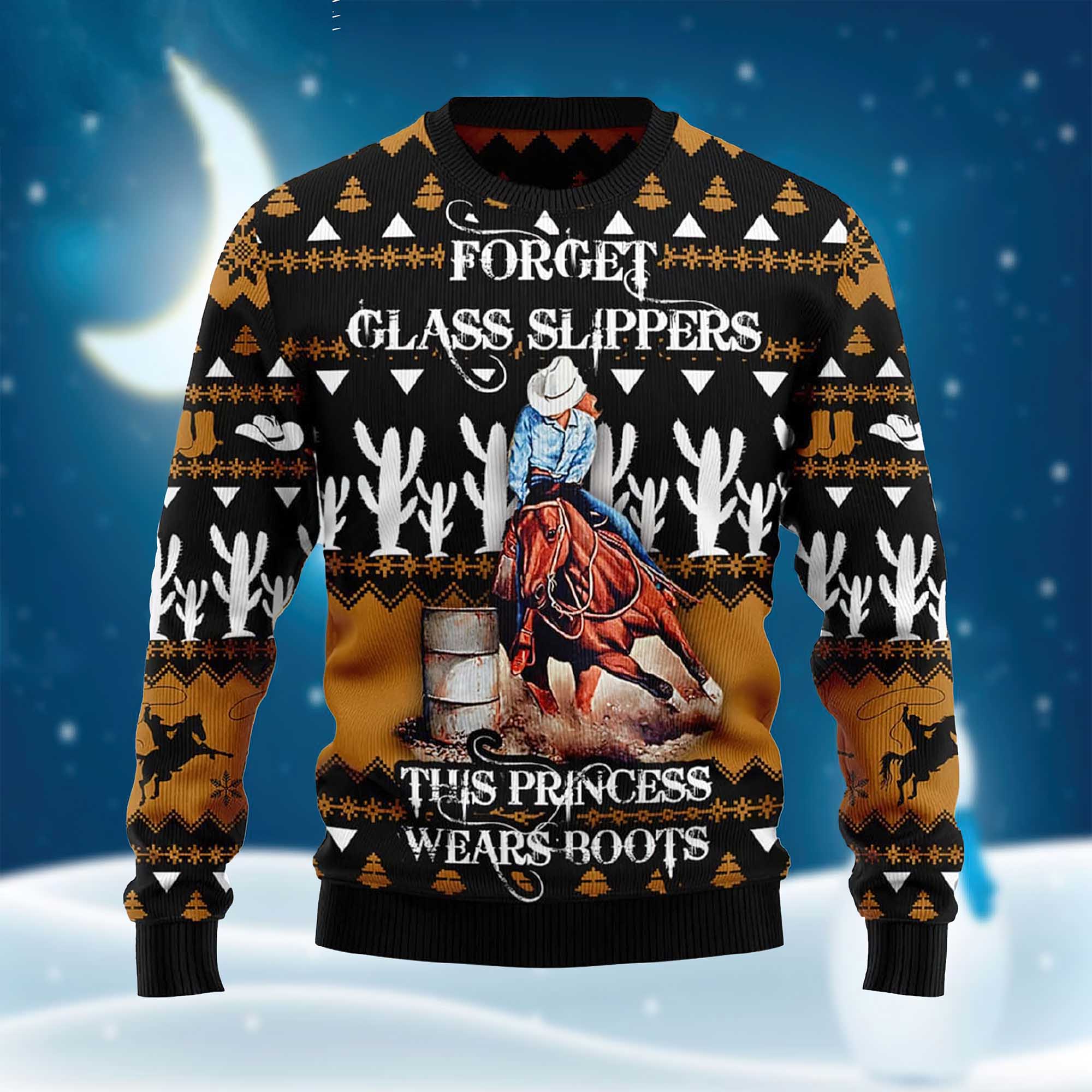 Barrel Racing Girl Ugly Christmas Sweater Barrel Racing Girl Ugly Christmas Sweater