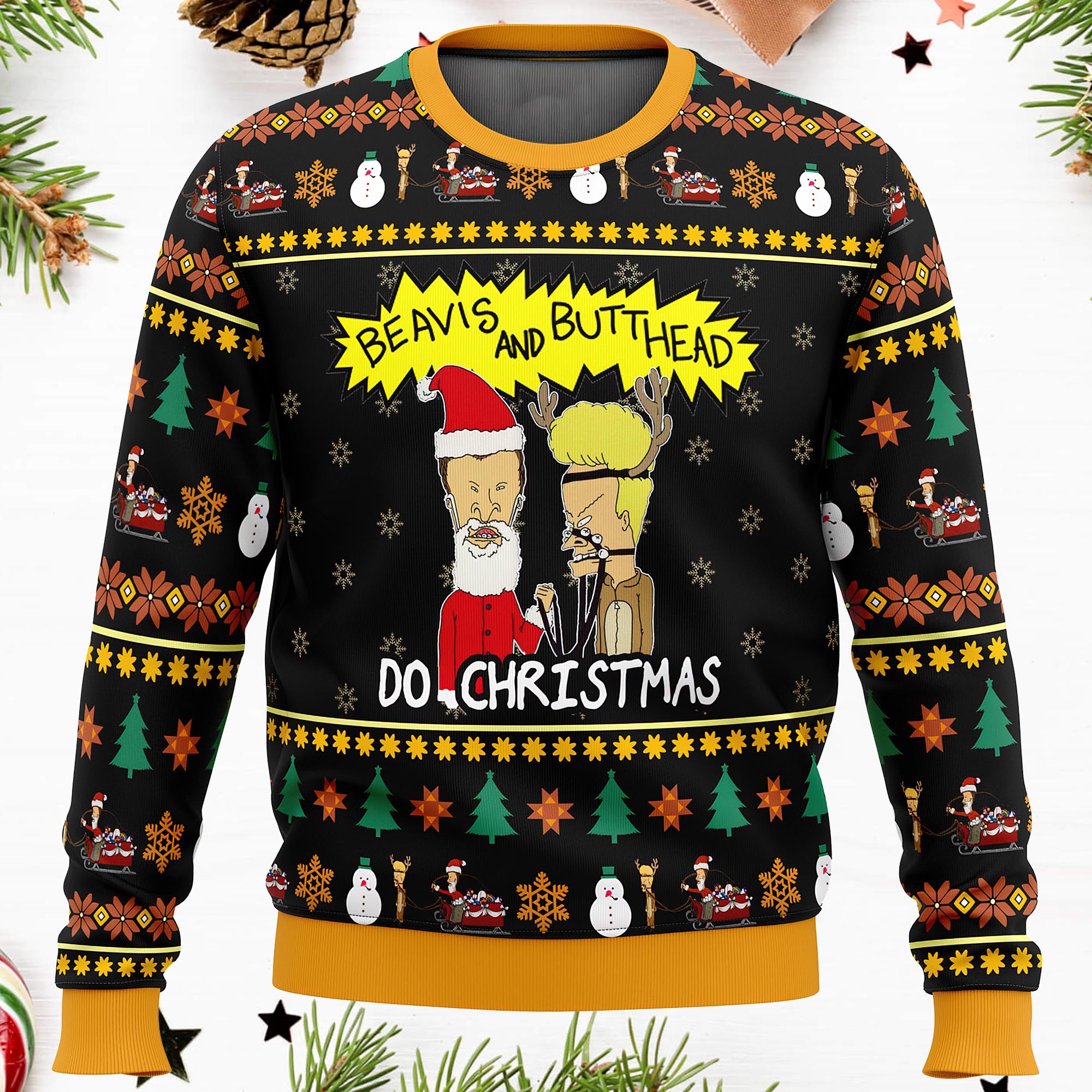 Beavis And Butthead Do Christmas Ugly Christmas Sweater