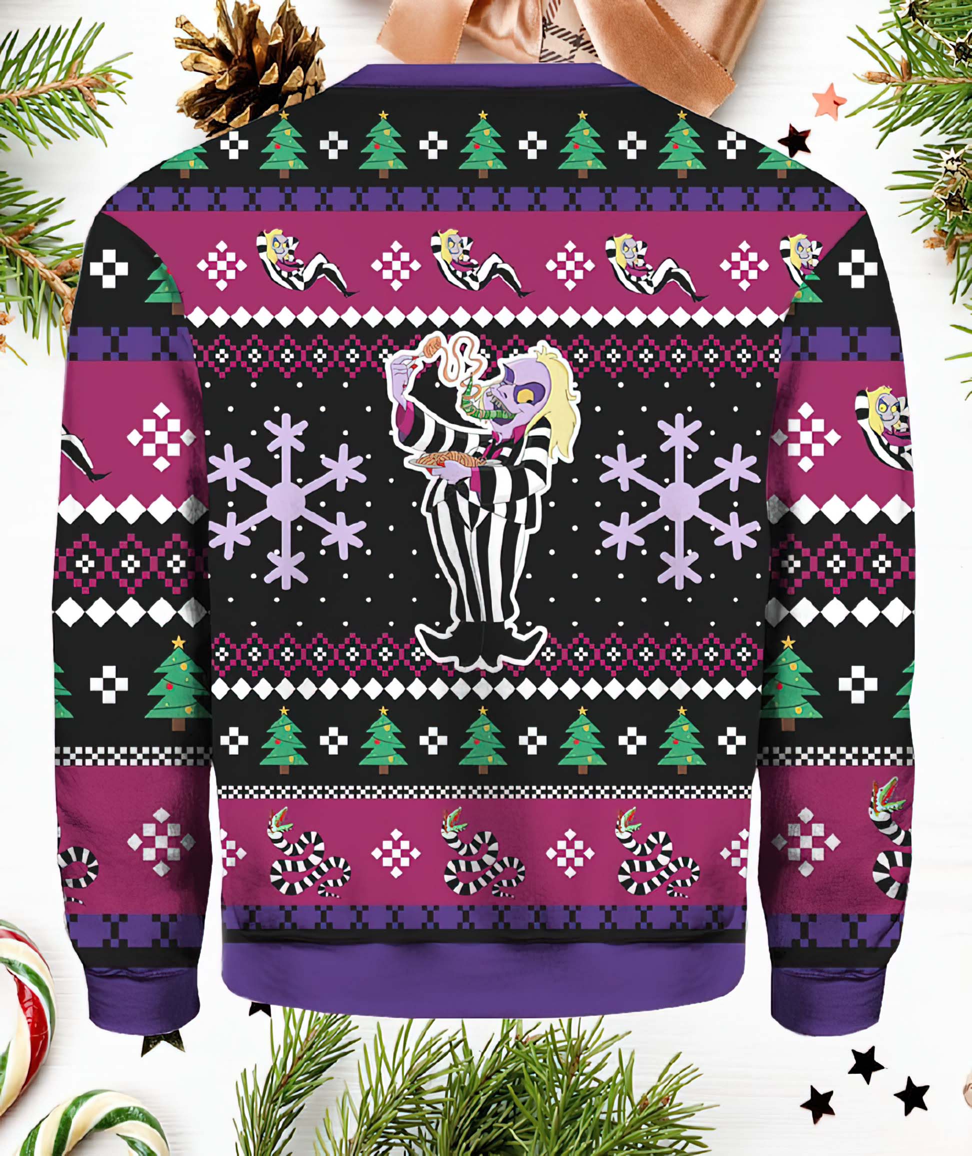 Beetlejuice Ugly Christmas Sweater Beetlejuice Ugly Christmas Sweater