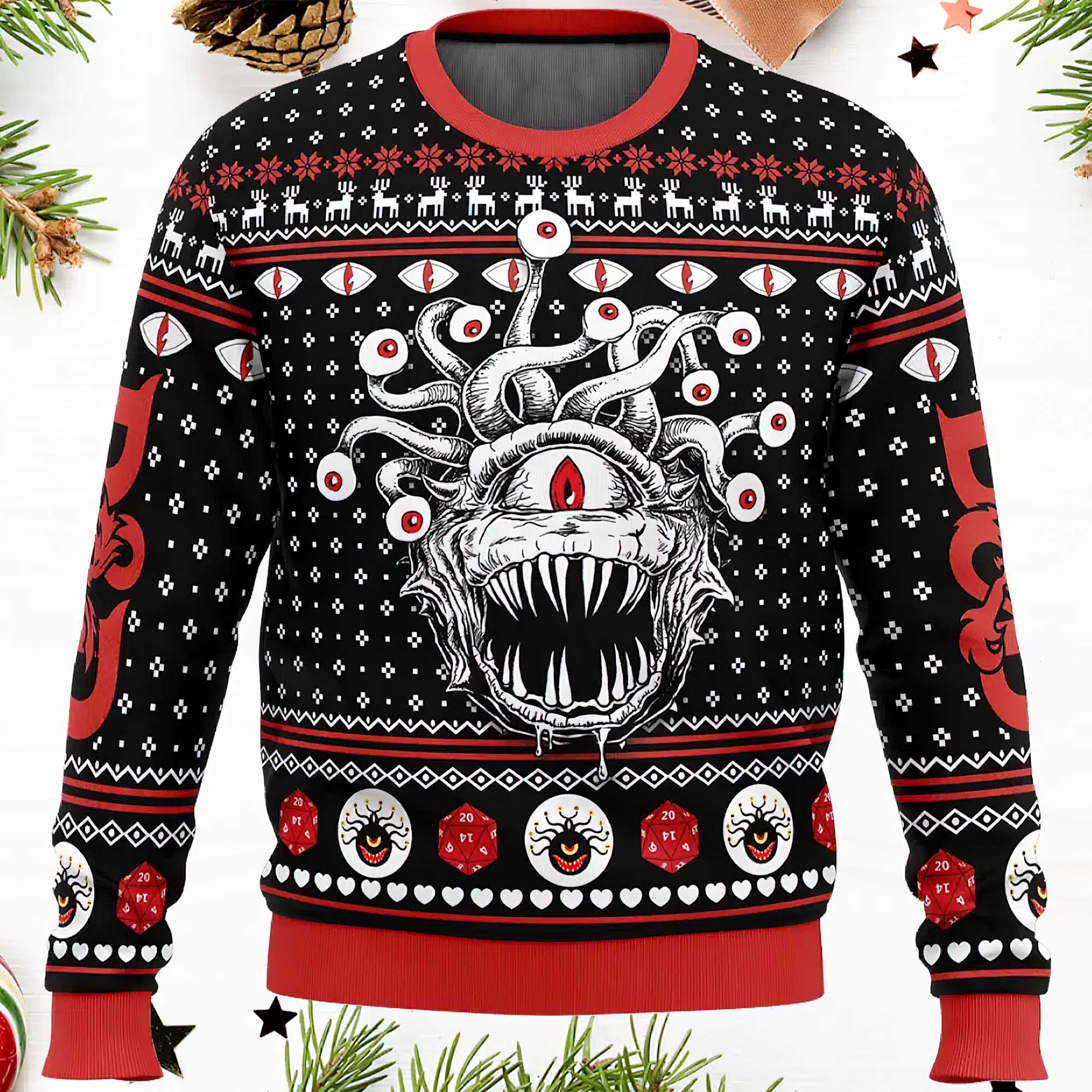 Beholder Dungeons And Dragons Ugly Christmas Sweater Beholder Dungeons And Dragons Ugly Christmas Sweater