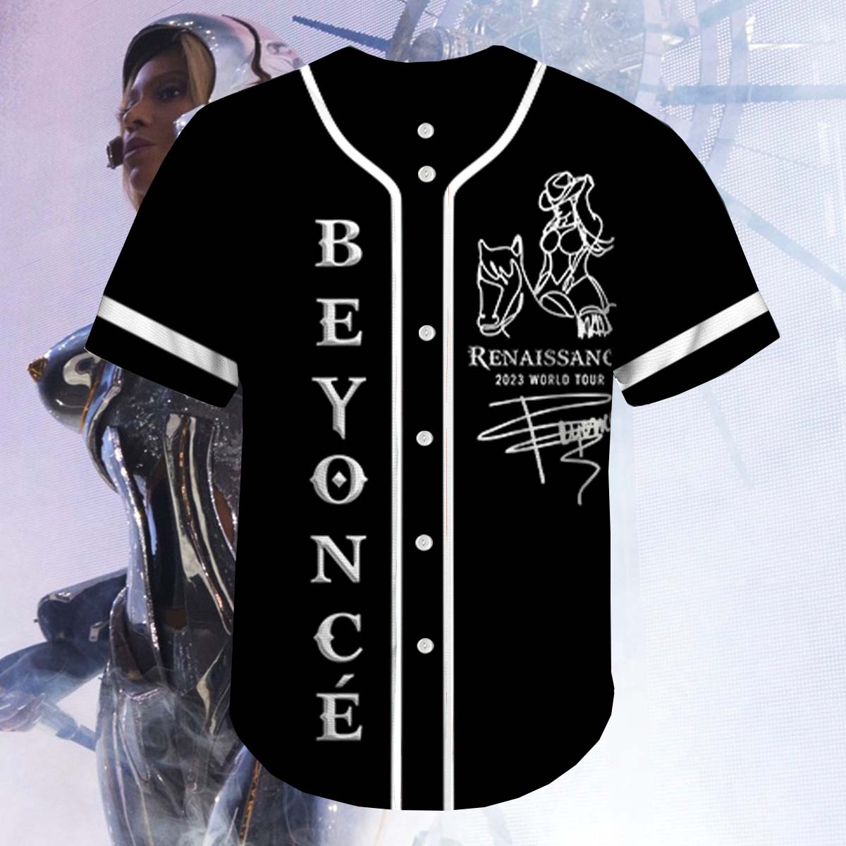 Beyonce Bee Renaissance Tour 2023 Baseball Jersey Beyonce Bee Renaissance Tour 2023 Baseball Jersey