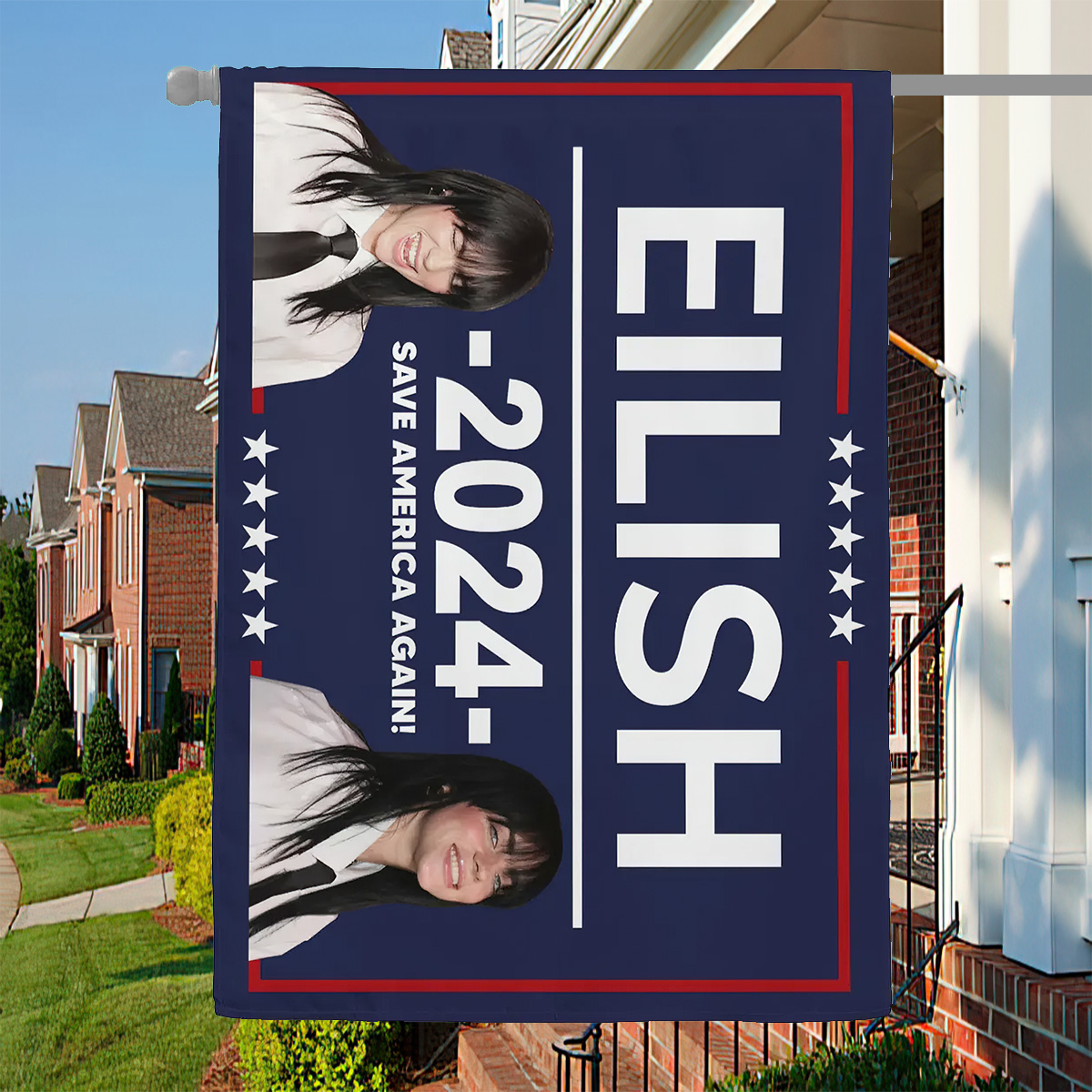 Billie Eilish 2024 Save America Again Flag