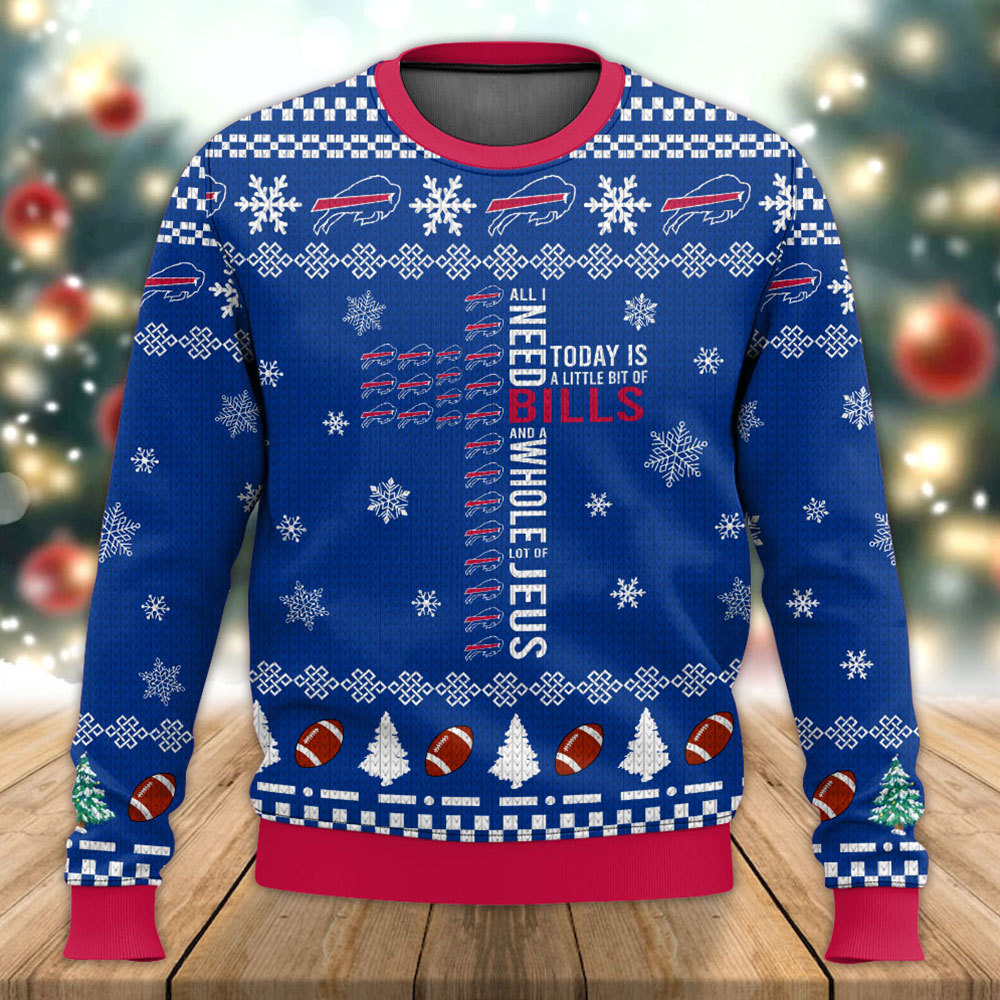 Bills Cross Ugly Christmas Sweater