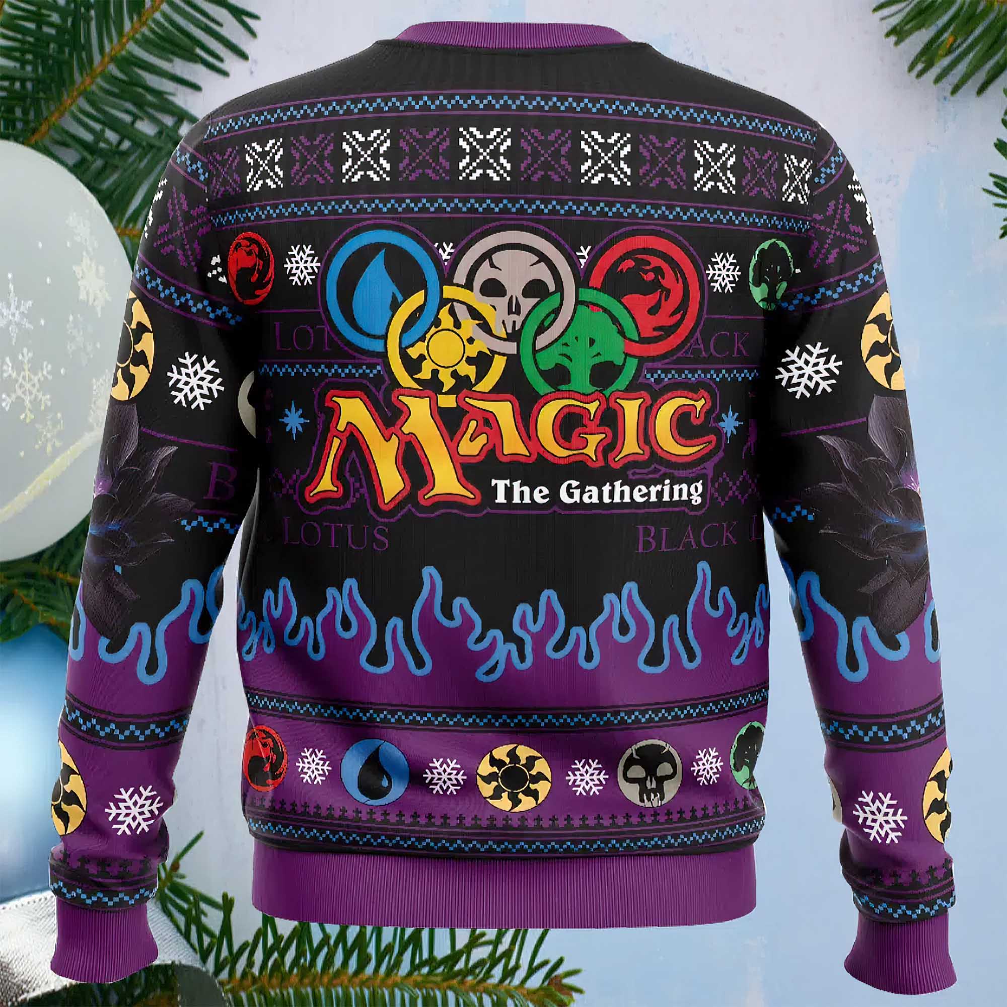 Black Lotus Magic Ugly Christmas Sweater Black Lotus Magic Ugly Christmas Sweater